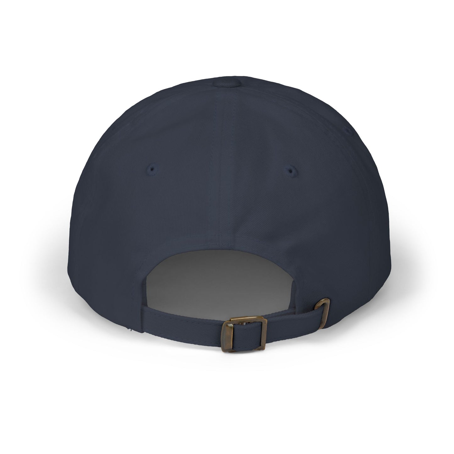 Male model wearing a navy Classic Dad Cap from the Astral Signature Collection. This unisex cap combines trendy urban style with vintage flair, making it an ideal gift for him on Father's Day or for adding to his everyday cap collection.