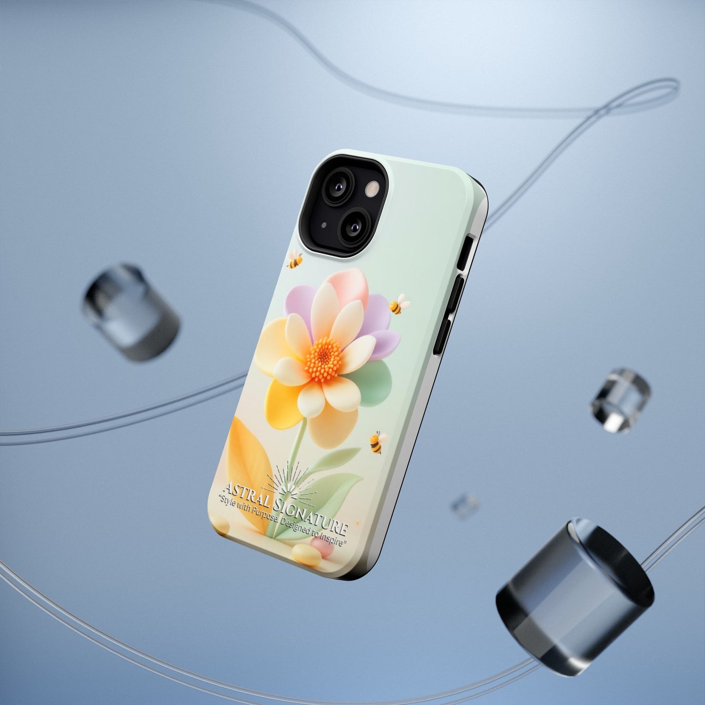 Phone Case Impact-Resistant, Calming 3D Flower Phone Case Impact-Resistant Case for Kids and Adults - Astral Signature