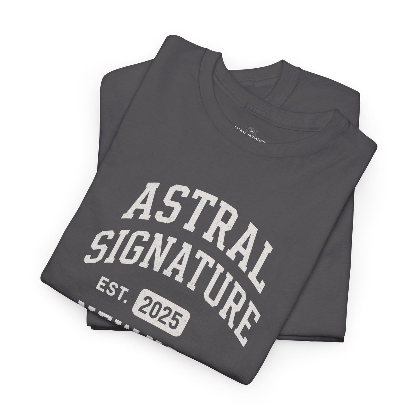 Astral Signature Tee Est. New York 2025, T-shirts in darker colors by Astral Signature