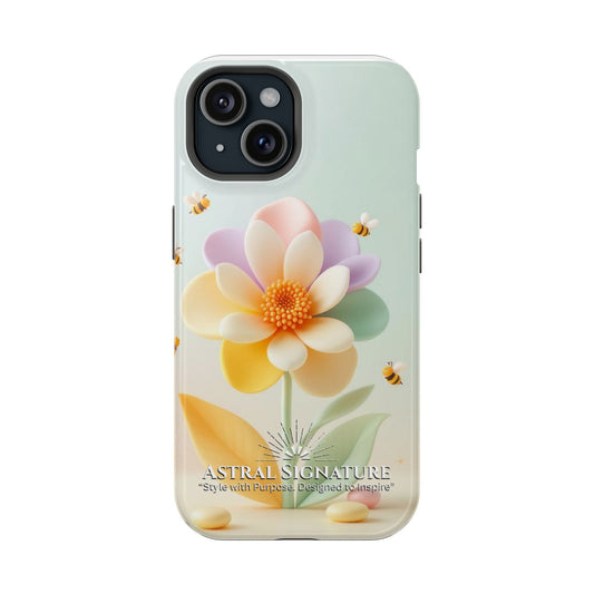 Phone Case Impact-Resistant, Calming 3D Flower Phone Case Impact-Resistant Case for Kids and Adults - Astral Signature