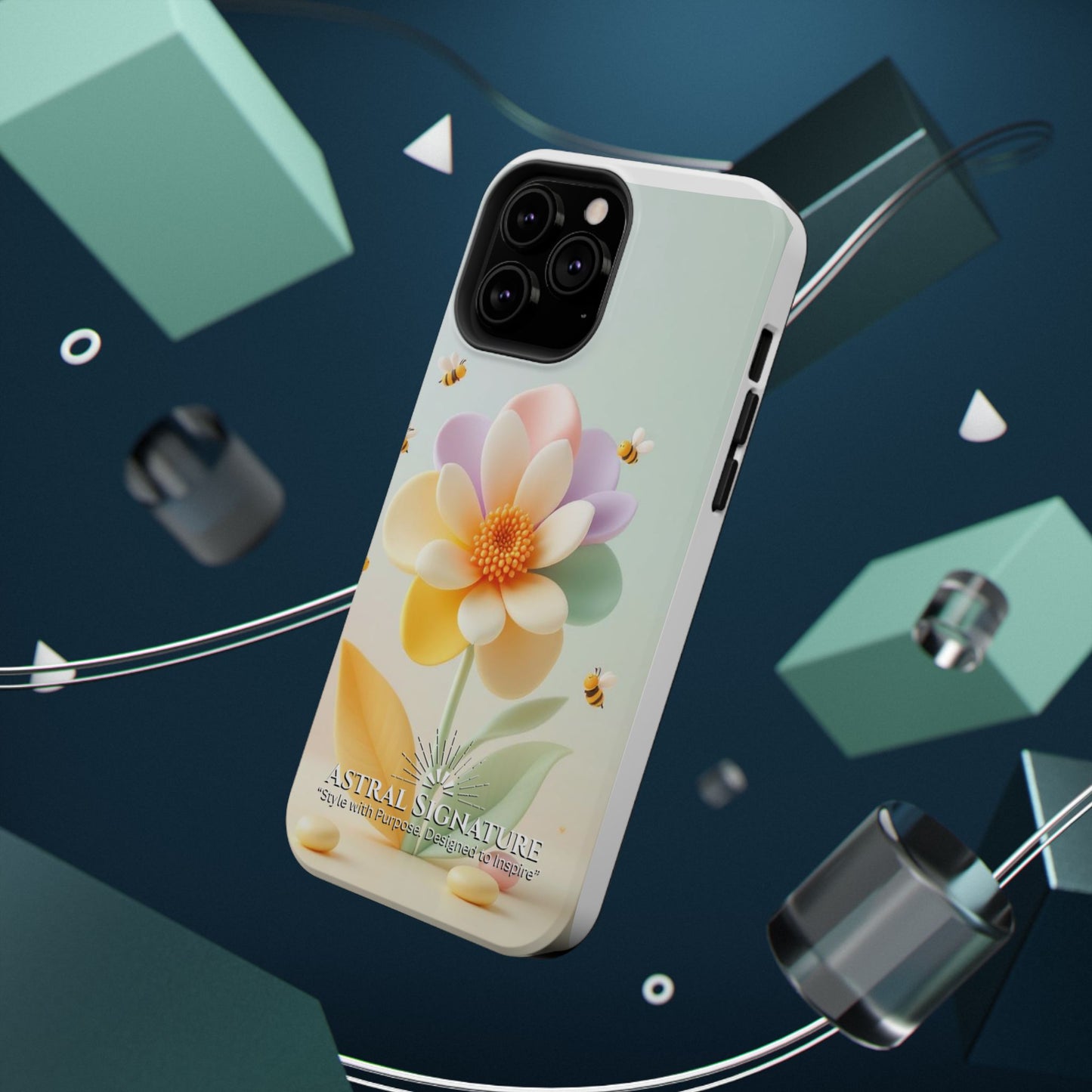 Phone Case Impact-Resistant, Calming 3D Flower Phone Case Impact-Resistant Case for Kids and Adults - Astral Signature