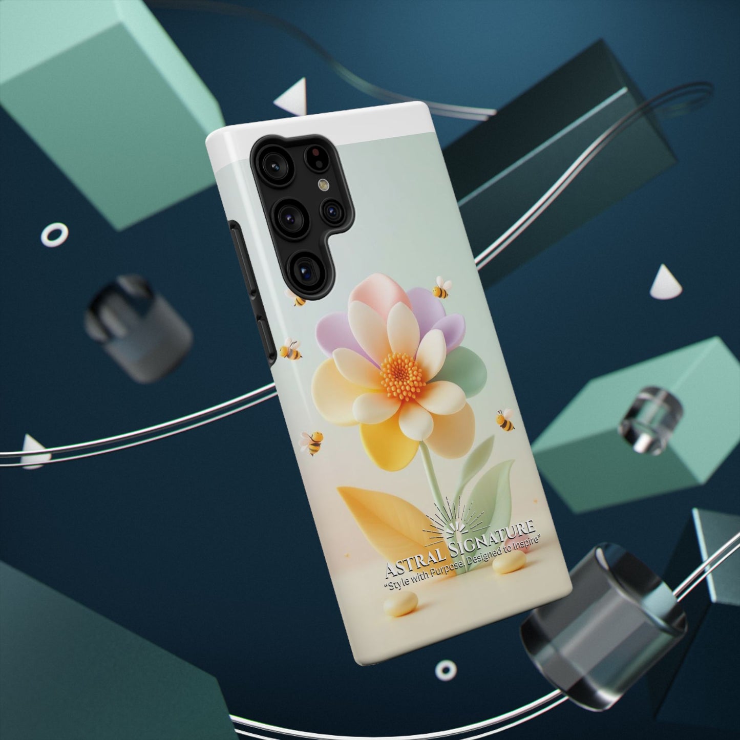 Phone Case Impact-Resistant, Calming 3D Flower Phone Case Impact-Resistant Case for Kids and Adults - Astral Signature