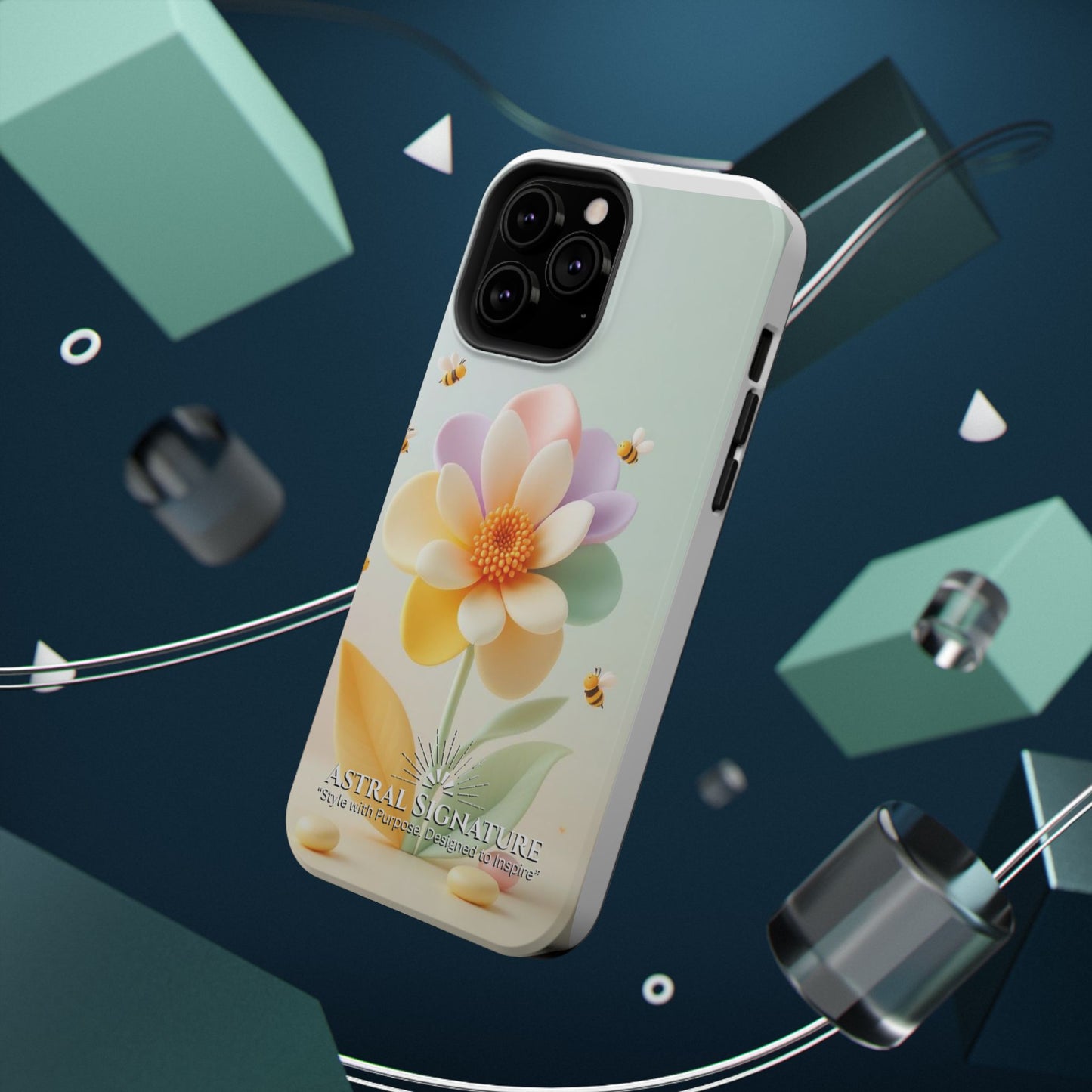 Phone Case Impact-Resistant, Calming 3D Flower Phone Case Impact-Resistant Case for Kids and Adults - Astral Signature