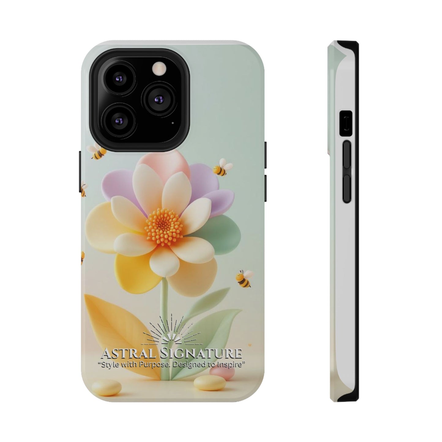 Phone Case Impact-Resistant, Calming 3D Flower Phone Case Impact-Resistant Case for Kids and Adults - Astral Signature