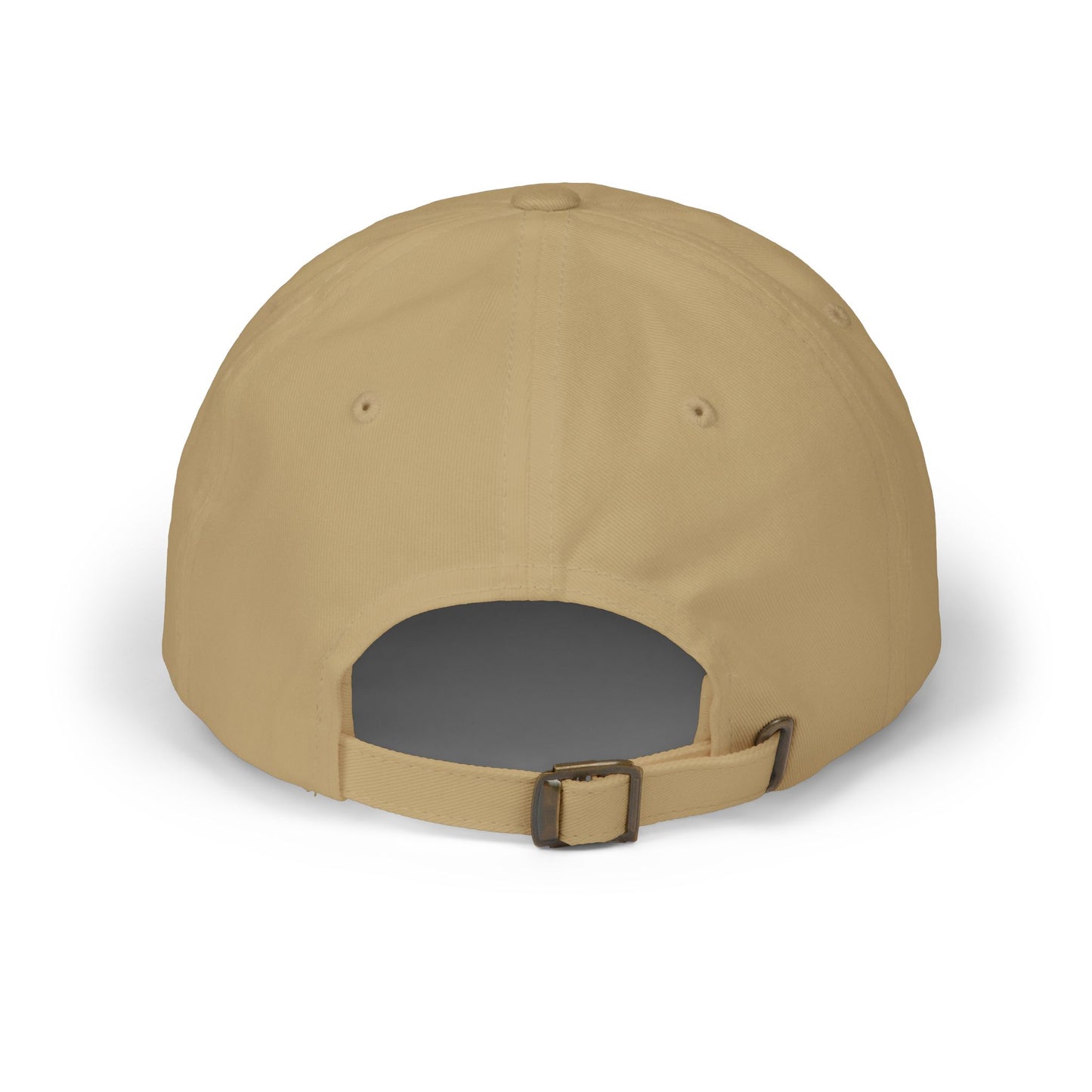 Back view of a beige Classic Dad Cap from the Astral Signature Collection, highlighting its adjustable strap. This versatile baseball hat is designed for maximum comfort and style, making it a fantastic gift for Father's Day or a stylish addition to his everyday cap collection.