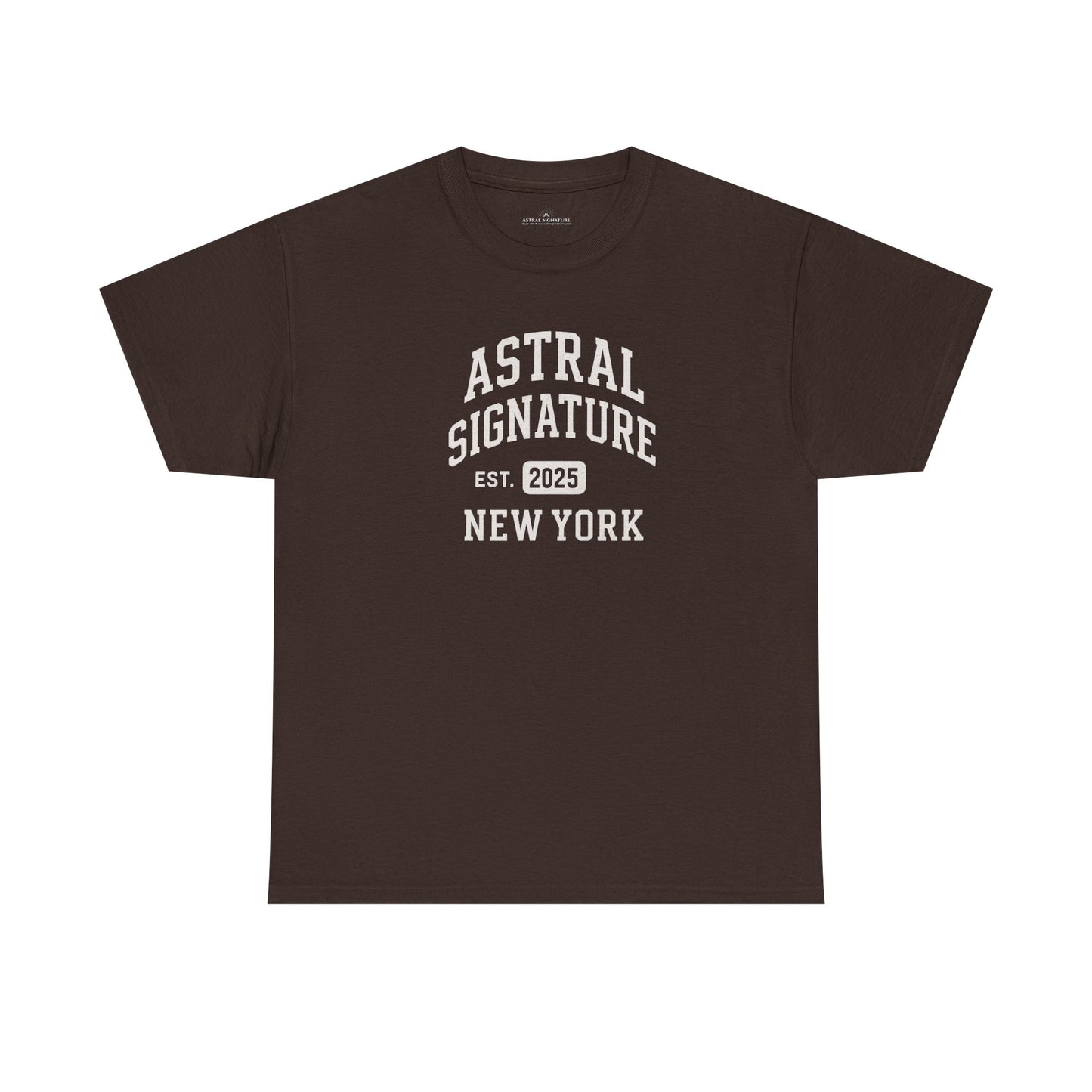 Astral Signature Tee Est. New York 2025, T-shirts in darker colors by Astral Signature