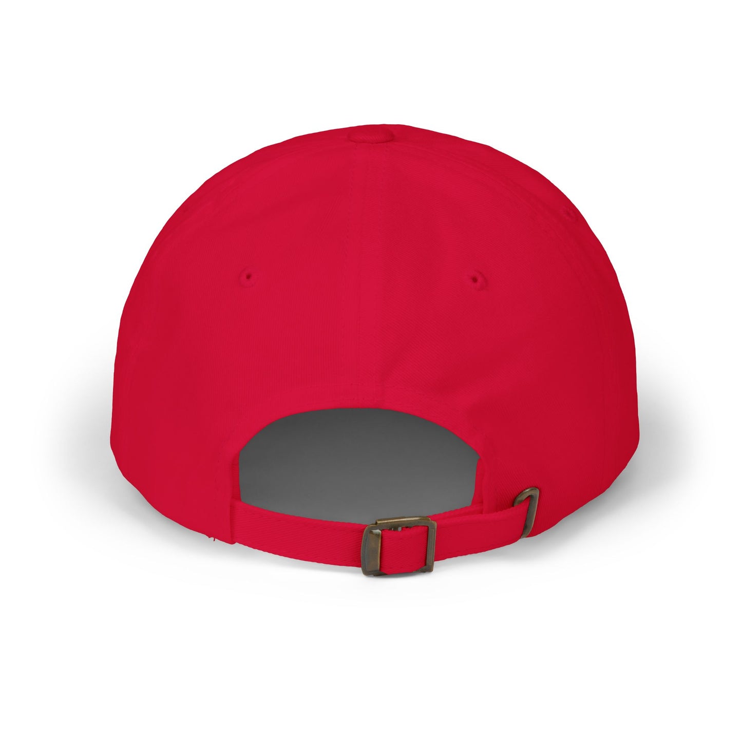Back view of a dark blue Classic Dad Cap from the Astral Signature Collection, featuring a comfortable adjustable strap. This unisex baseball hat is perfect for everyday wear and makes an ideal Father's Day gift for stylish men.