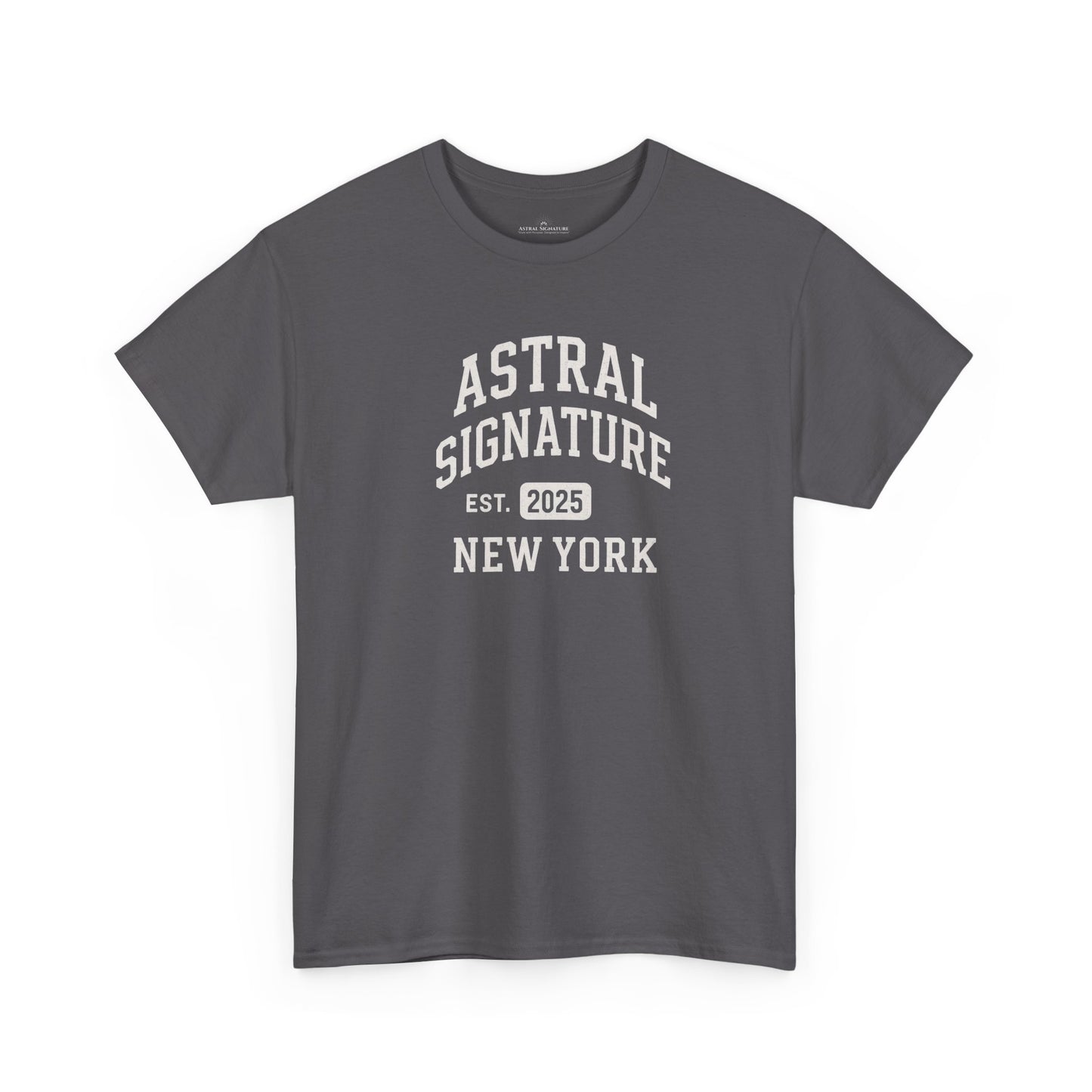 Astral Signature Tee Est. New York 2025, T-shirts in darker colors by Astral Signature