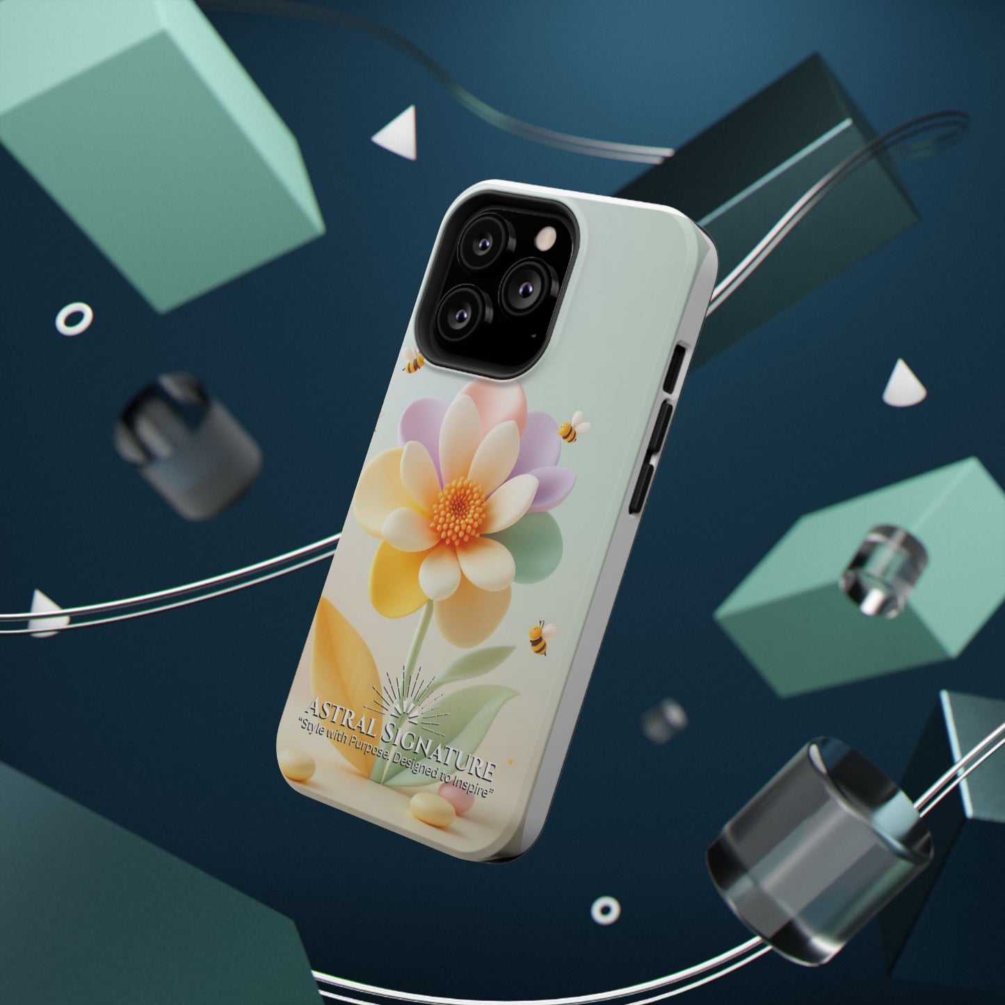Phone Case Impact-Resistant, Calming 3D Flower Phone Case Impact-Resistant Case for Kids and Adults - Astral Signature