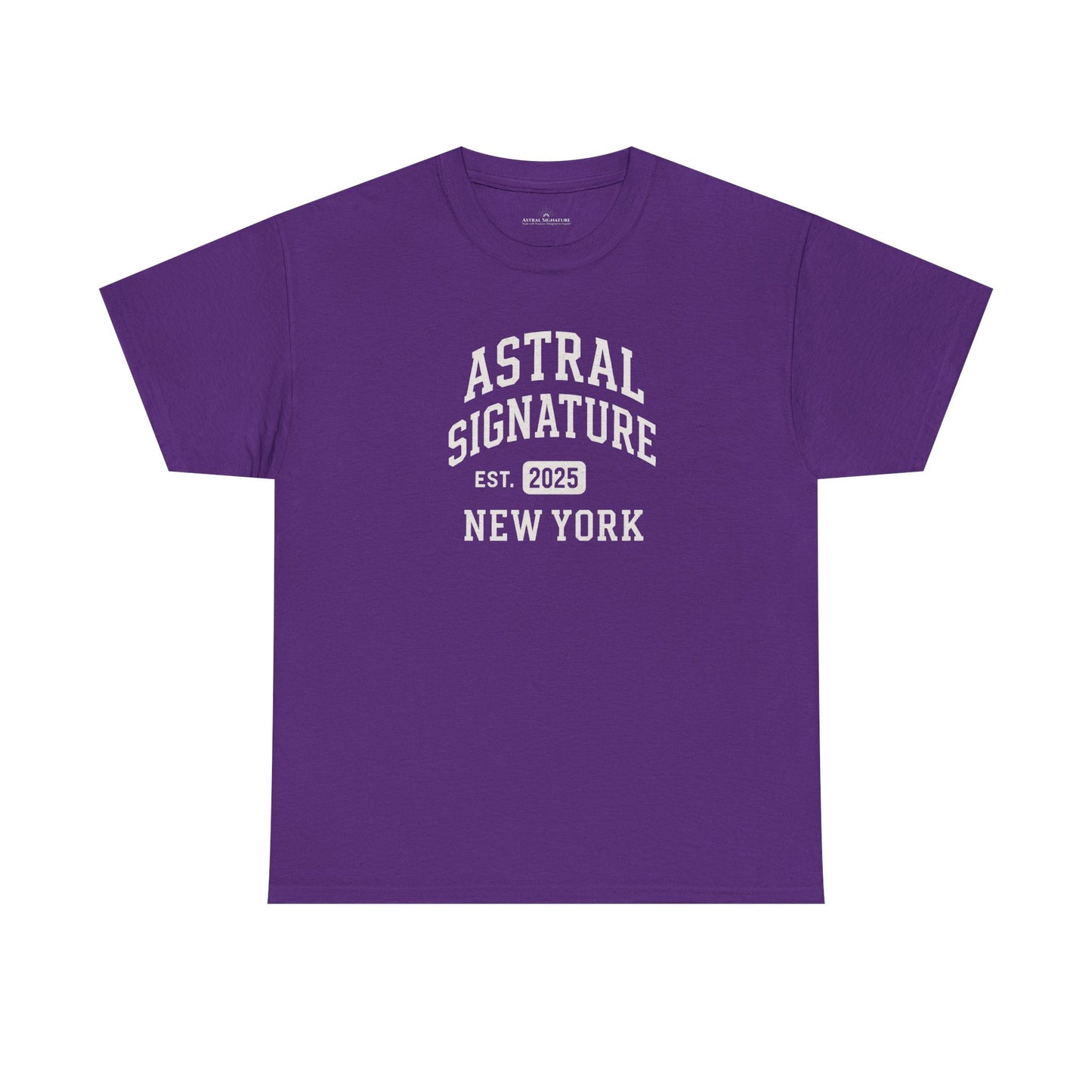 Astral Signature Tee Est. New York 2025, T-shirts in darker colors by Astral Signature