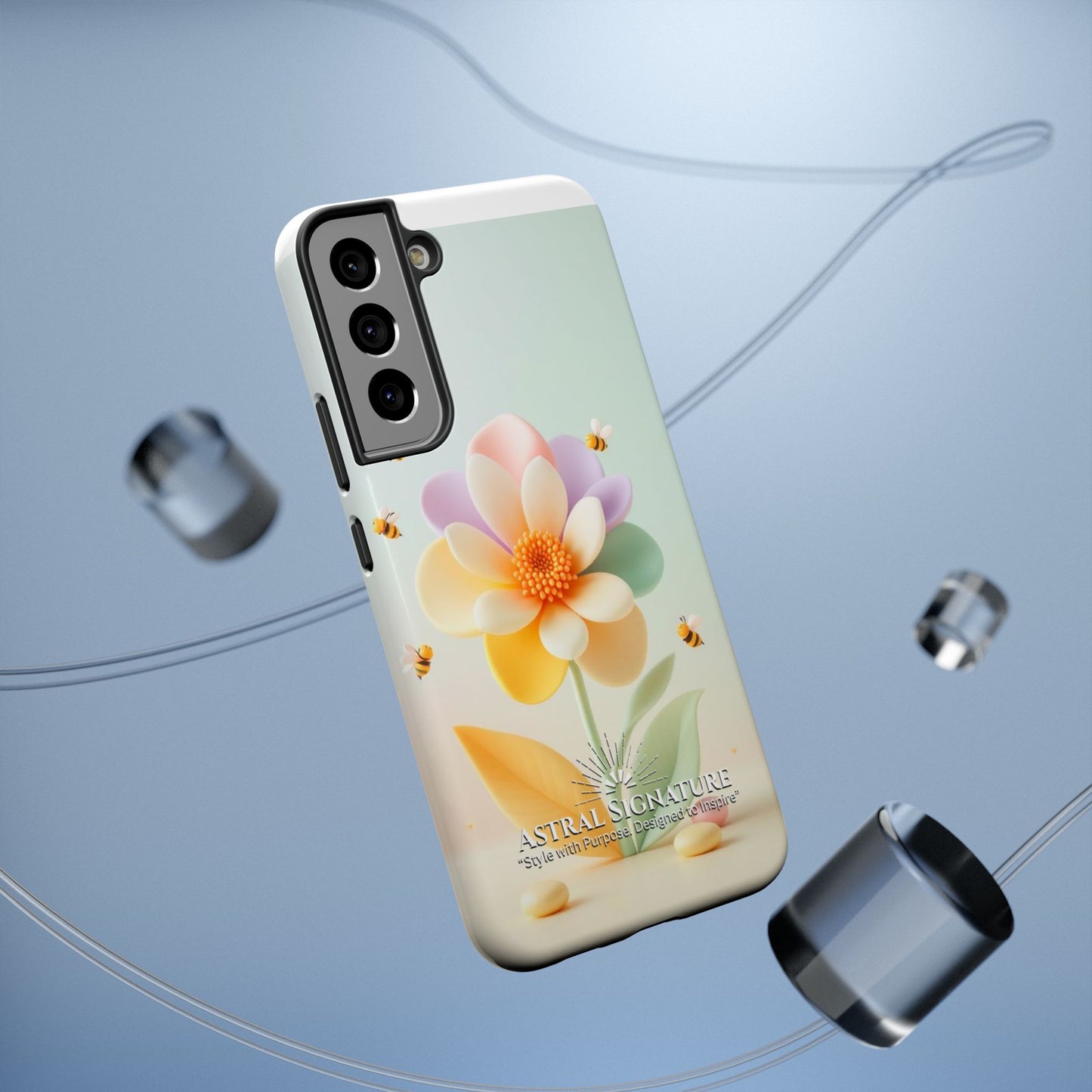 Phone Case Impact-Resistant, Calming 3D Flower Phone Case Impact-Resistant Case for Kids and Adults - Astral Signature