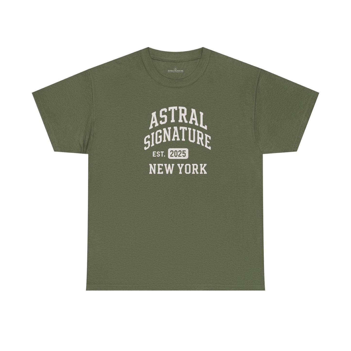 Astral Signature Tee Est. New York 2025, T-shirts in darker colors by Astral Signature