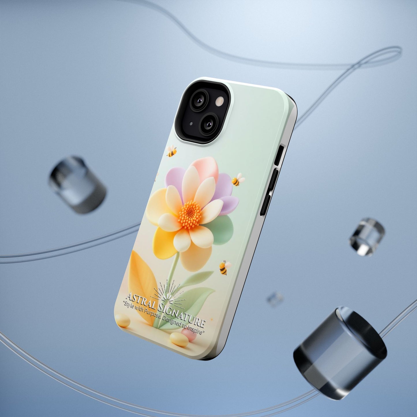 Phone Case Impact-Resistant, Calming 3D Flower Phone Case Impact-Resistant Case for Kids and Adults - Astral Signature