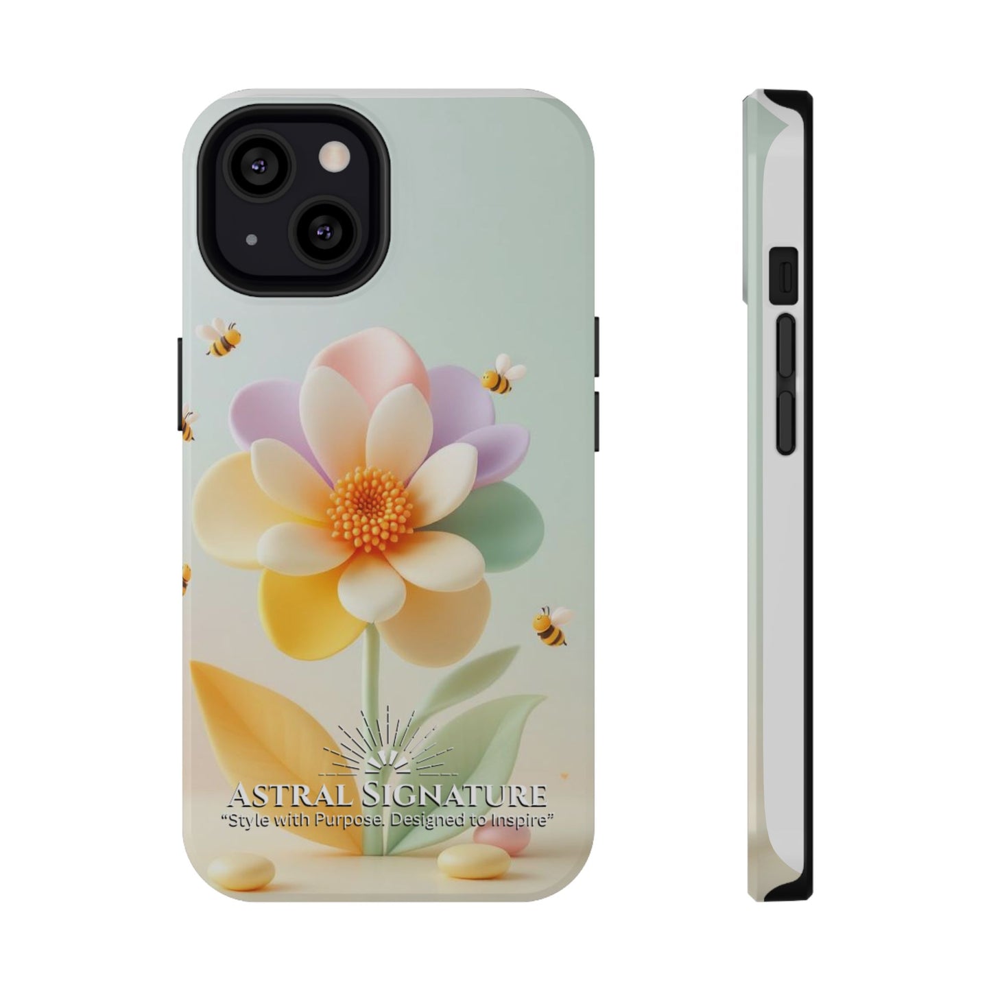 Phone Case Impact-Resistant, Calming 3D Flower Phone Case Impact-Resistant Case for Kids and Adults - Astral Signature