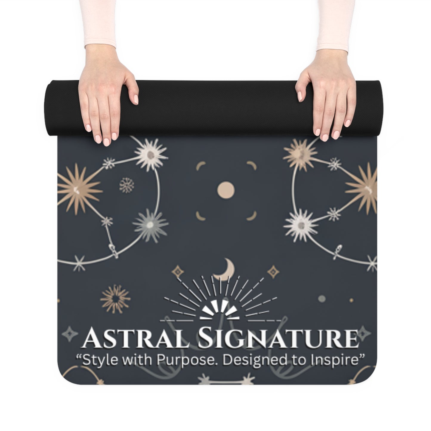Yoga Mat Celestial Constellation - Stars & Moons - Perfect for Yoga Lovers by Astral Signature