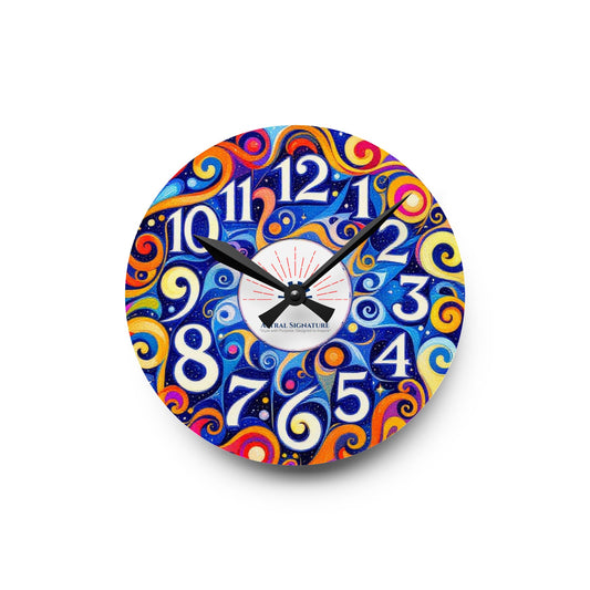 Vintage Acrylic Wall Clock for office, studio or home decoration by Astral Signature