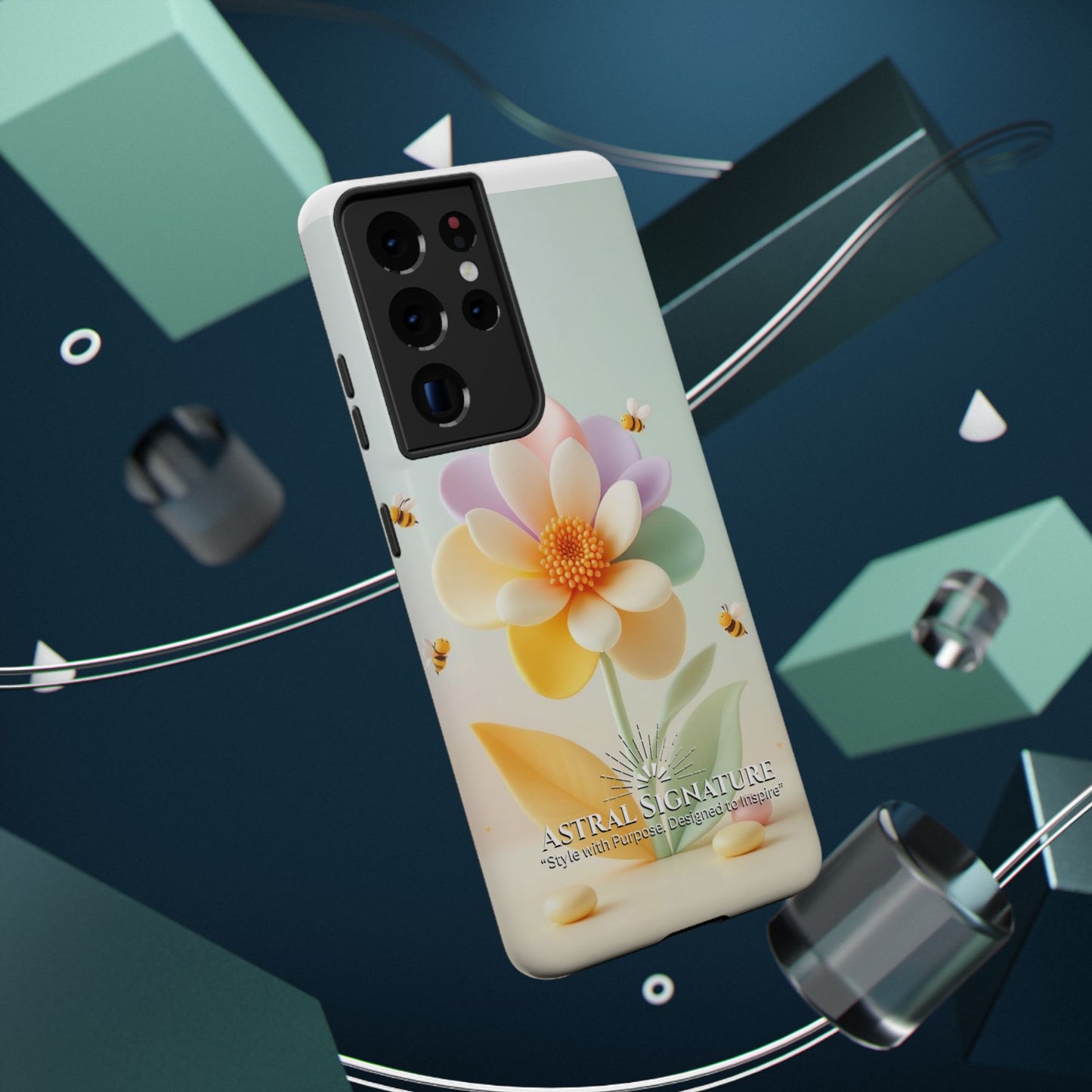 Phone Case Impact-Resistant, Calming 3D Flower Phone Case Impact-Resistant Case for Kids and Adults - Astral Signature