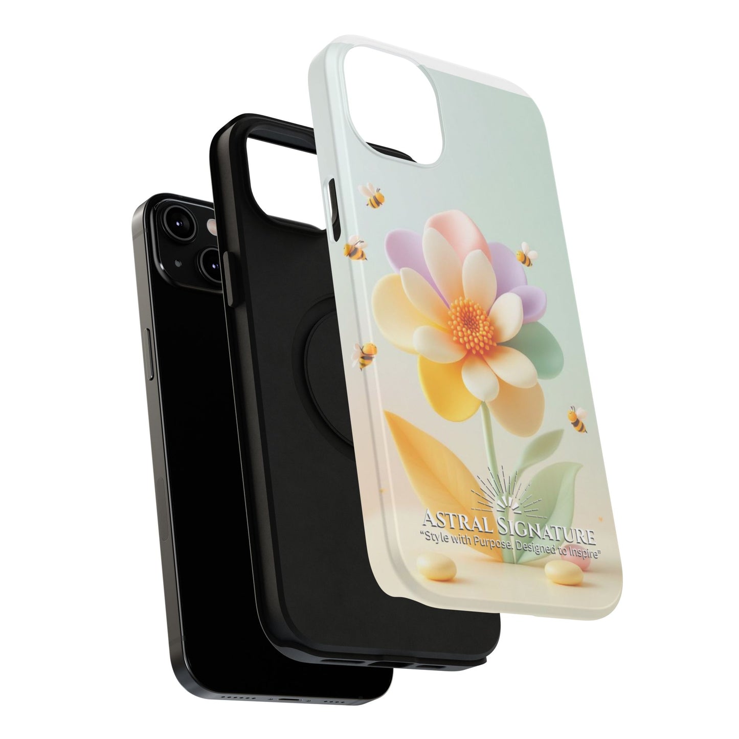 Phone Case Impact-Resistant, Calming 3D Flower Phone Case Impact-Resistant Case for Kids and Adults - Astral Signature