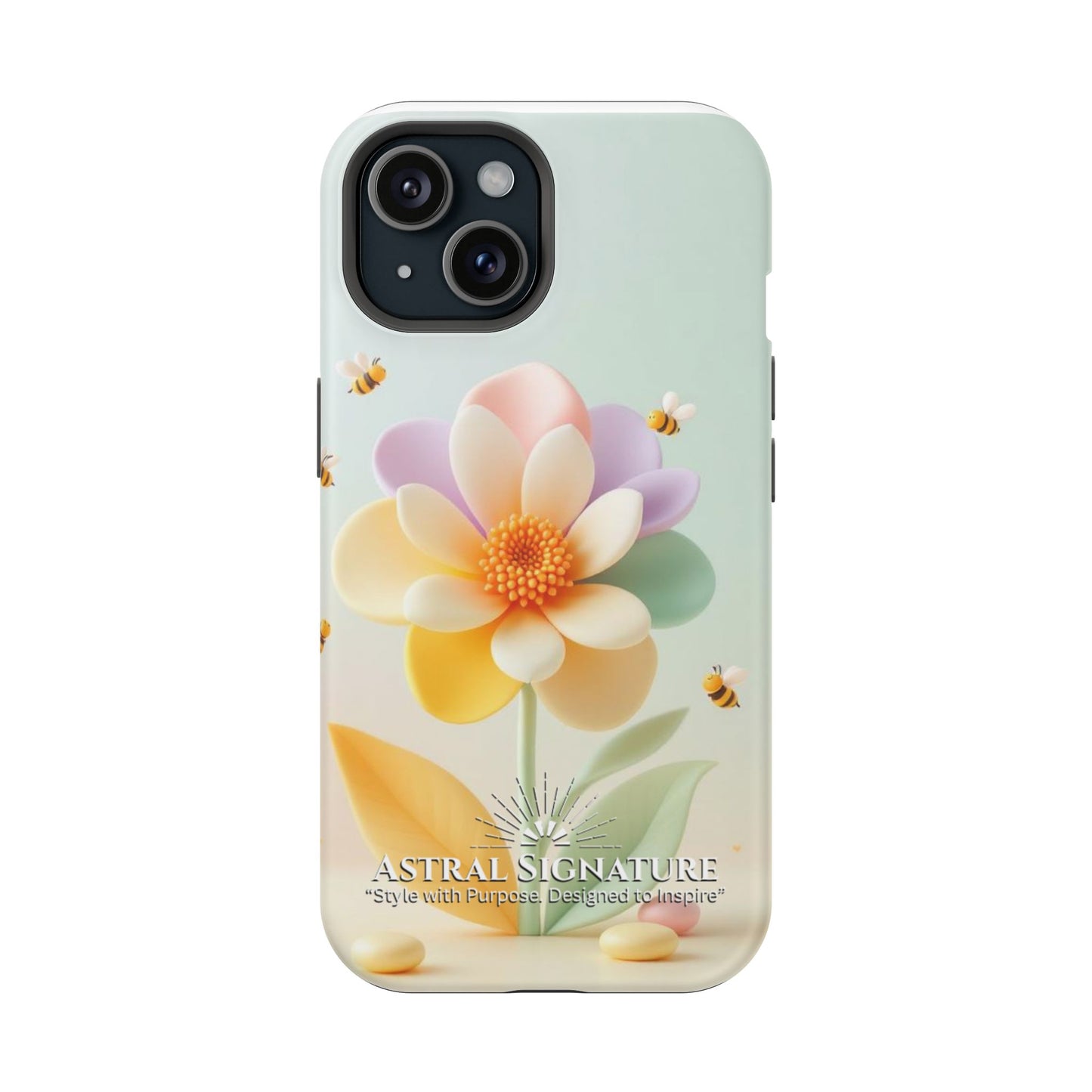 Phone Case Impact-Resistant, Calming 3D Flower Phone Case Impact-Resistant Case for Kids and Adults - Astral Signature