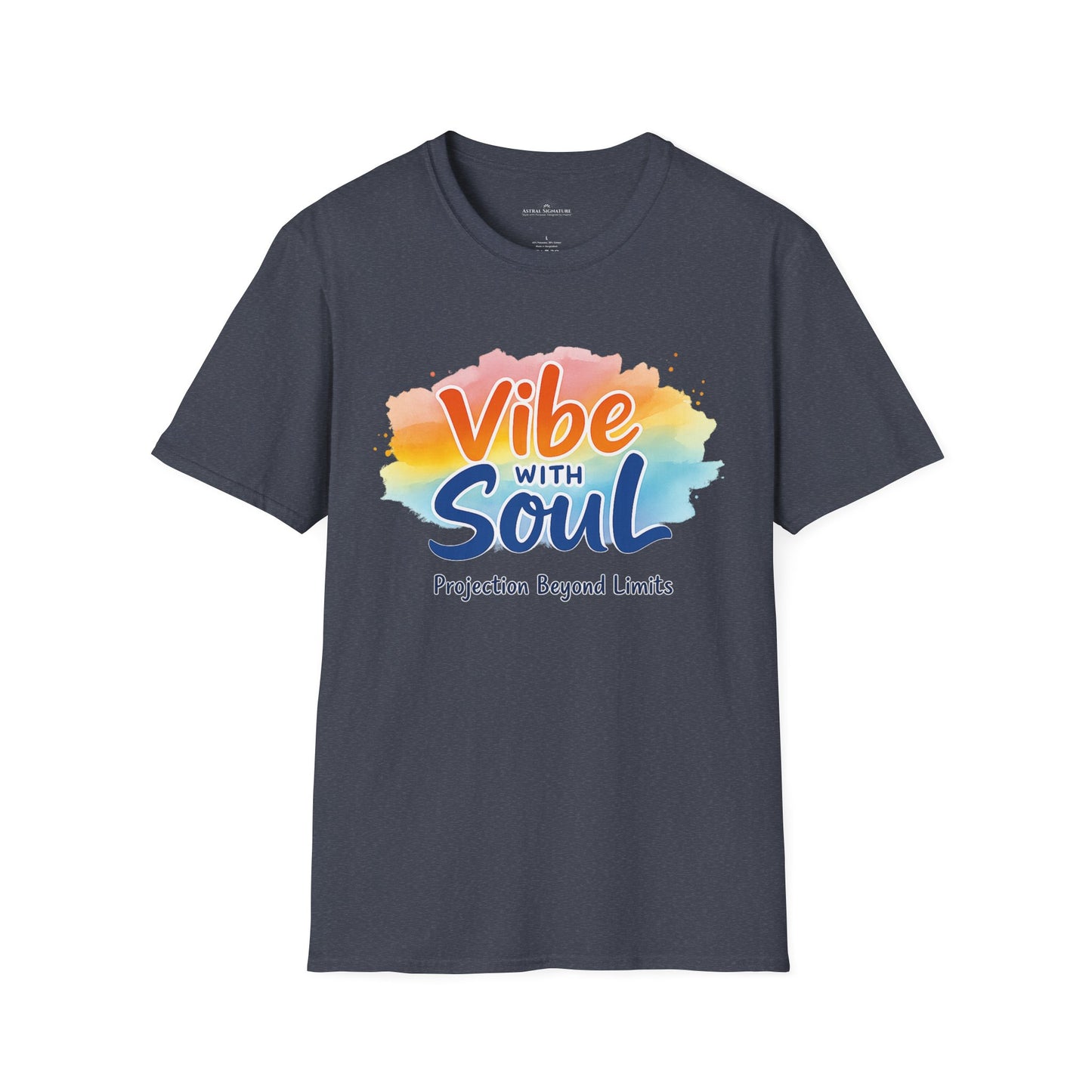 Vibe with Soul Tee, Motivational Unisex Softstyle T-Shirt by Astral Signature