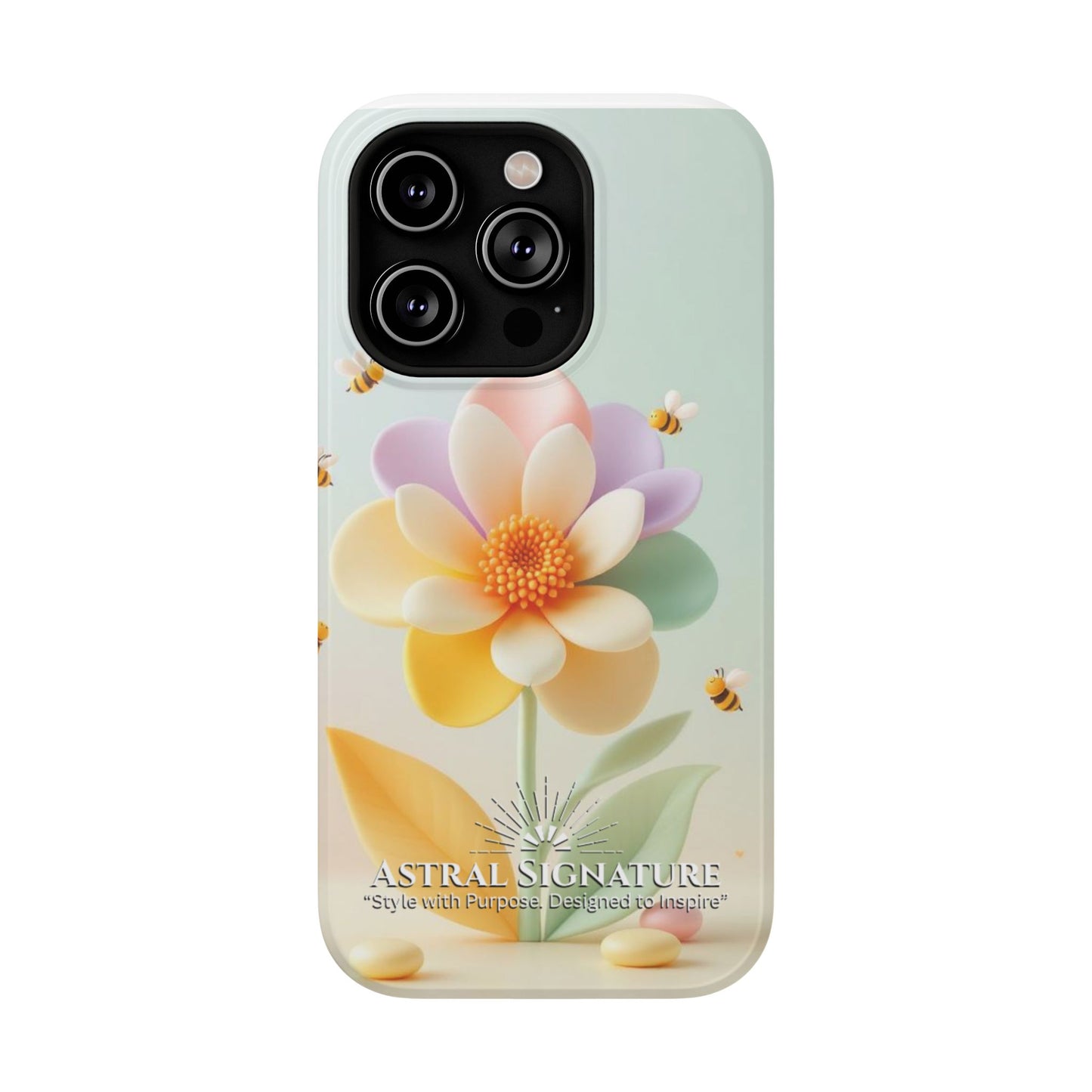 Phone Case Impact-Resistant, Calming 3D Flower Phone Case Impact-Resistant Case for Kids and Adults - Astral Signature