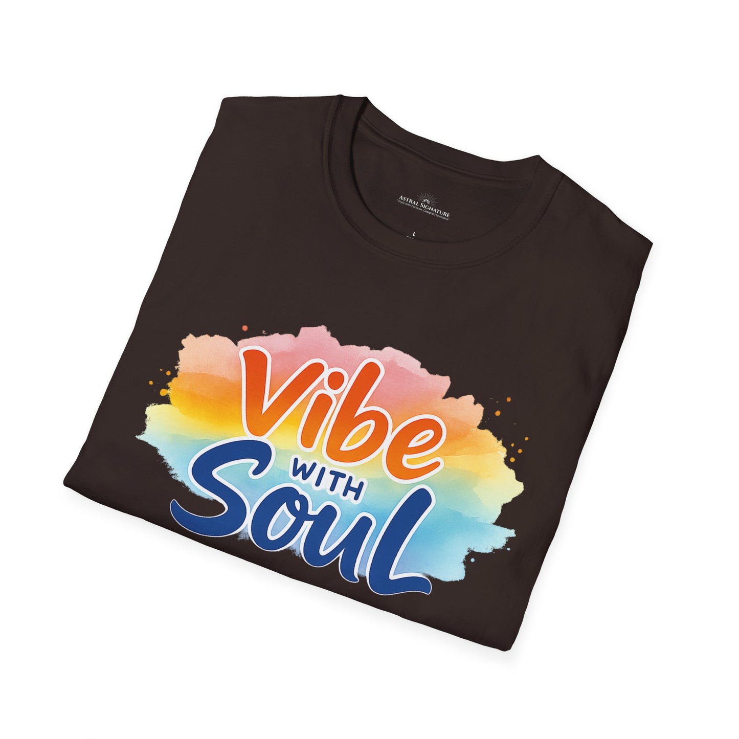 Vibe with Soul Tee, Motivational Unisex Softstyle T-Shirt by Astral Signature