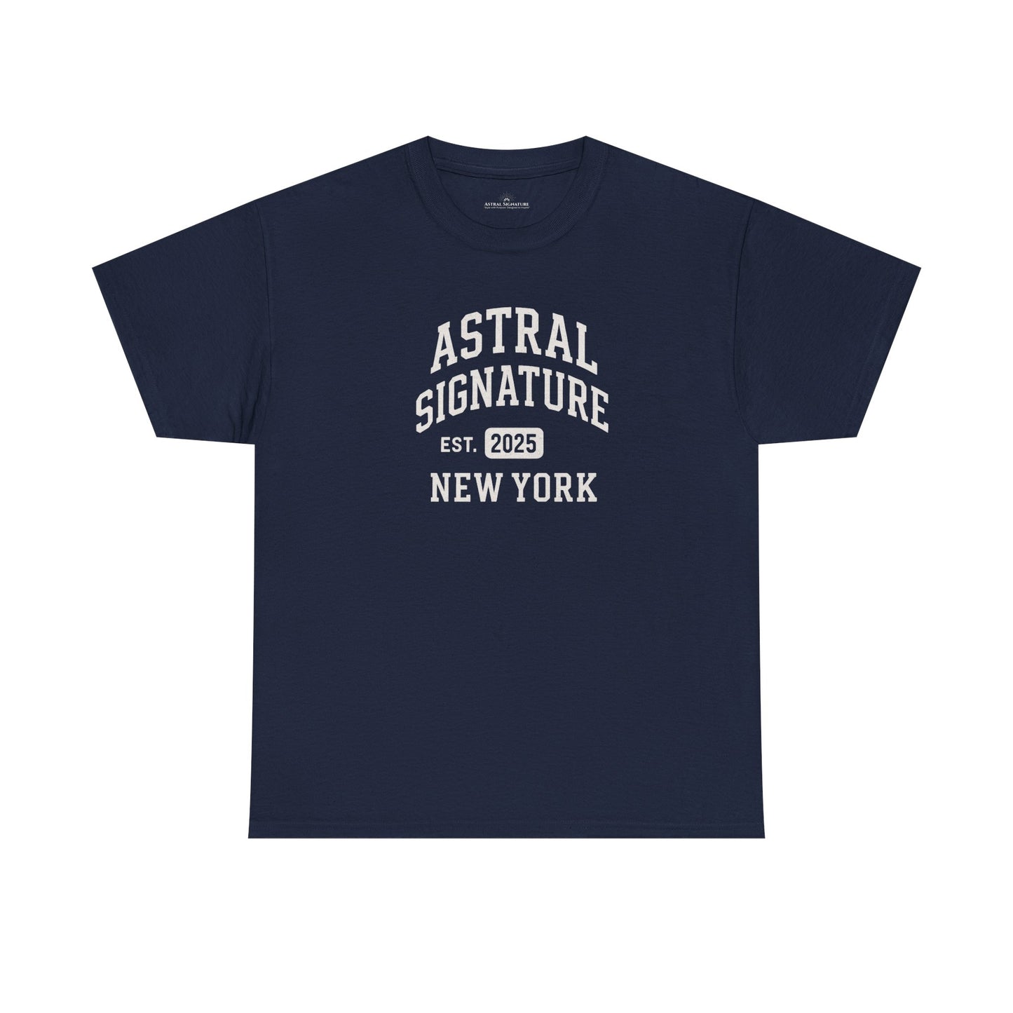 Astral Signature Tee Est. New York 2025, T-shirts in darker colors by Astral Signature