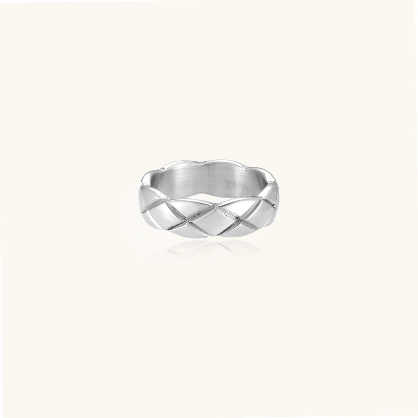 Quilted Steel Ring