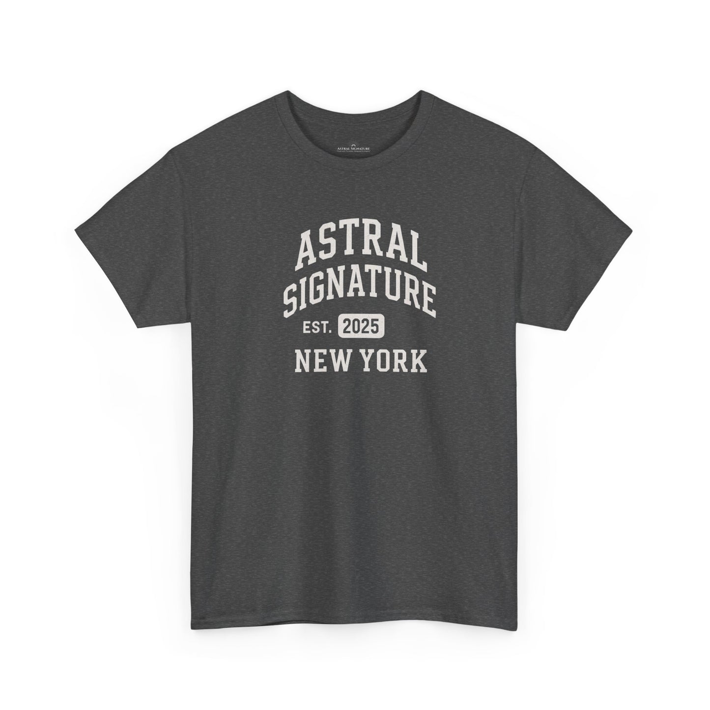 Astral Signature Tee Est. New York 2025, T-shirts in darker colors by Astral Signature