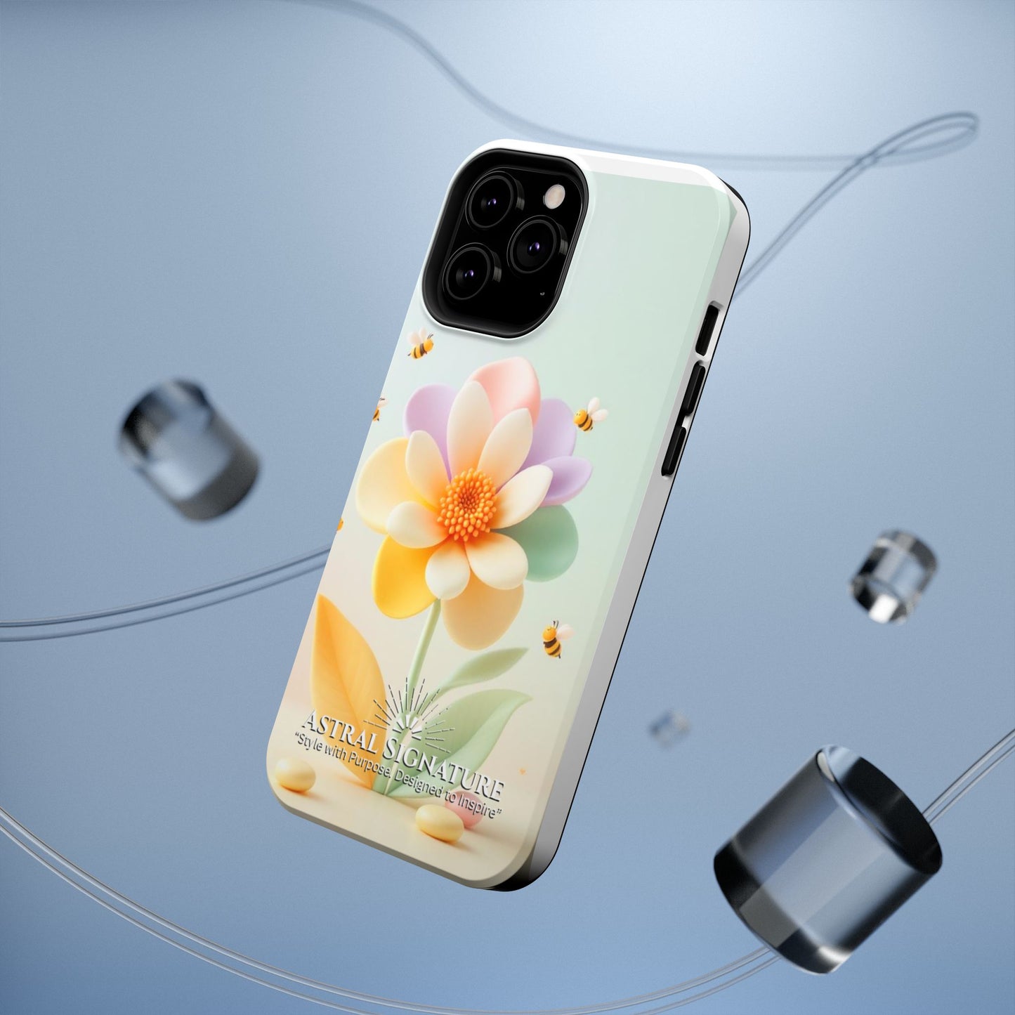 Phone Case Impact-Resistant, Calming 3D Flower Phone Case Impact-Resistant Case for Kids and Adults - Astral Signature