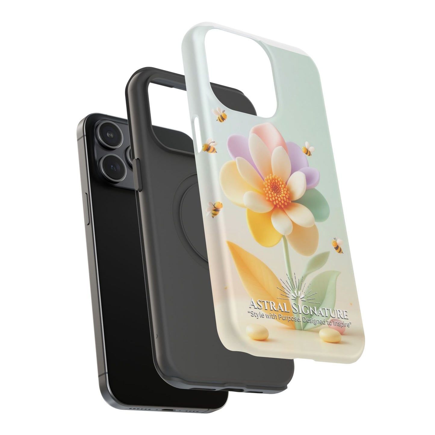 Phone Case Impact-Resistant, Calming 3D Flower Phone Case Impact-Resistant Case for Kids and Adults - Astral Signature
