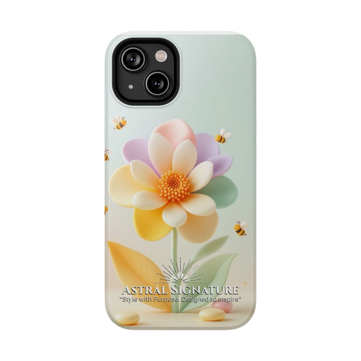 Phone Case Impact-Resistant, Calming 3D Flower Phone Case Impact-Resistant Case for Kids and Adults - Astral Signature