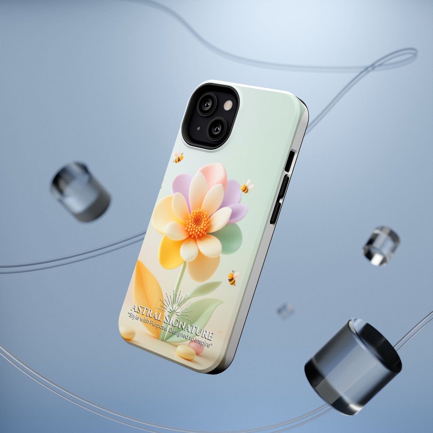 Phone Case Impact-Resistant, Calming 3D Flower Phone Case Impact-Resistant Case for Kids and Adults - Astral Signature
