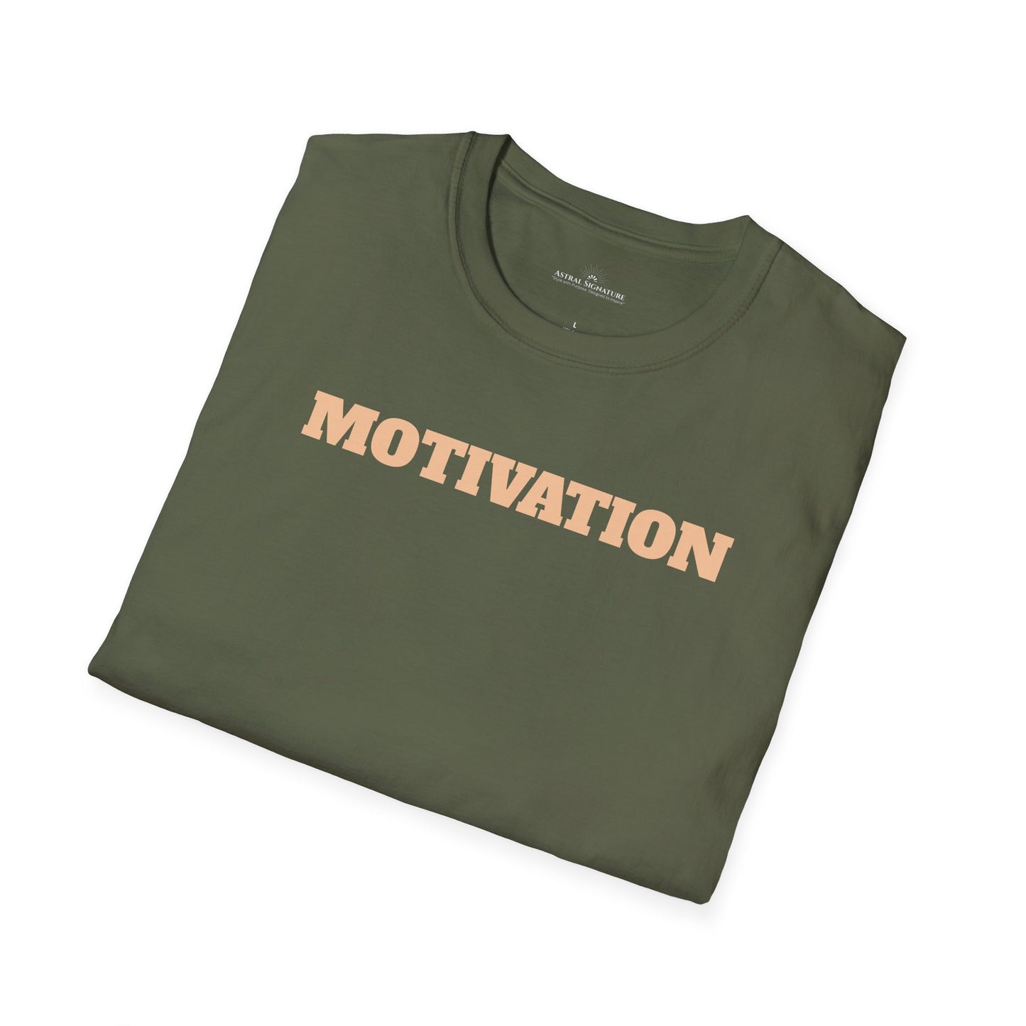 Motivation Tee, Essence Style Unisex Softstyle T-Shirt, White Label by Astral Signature