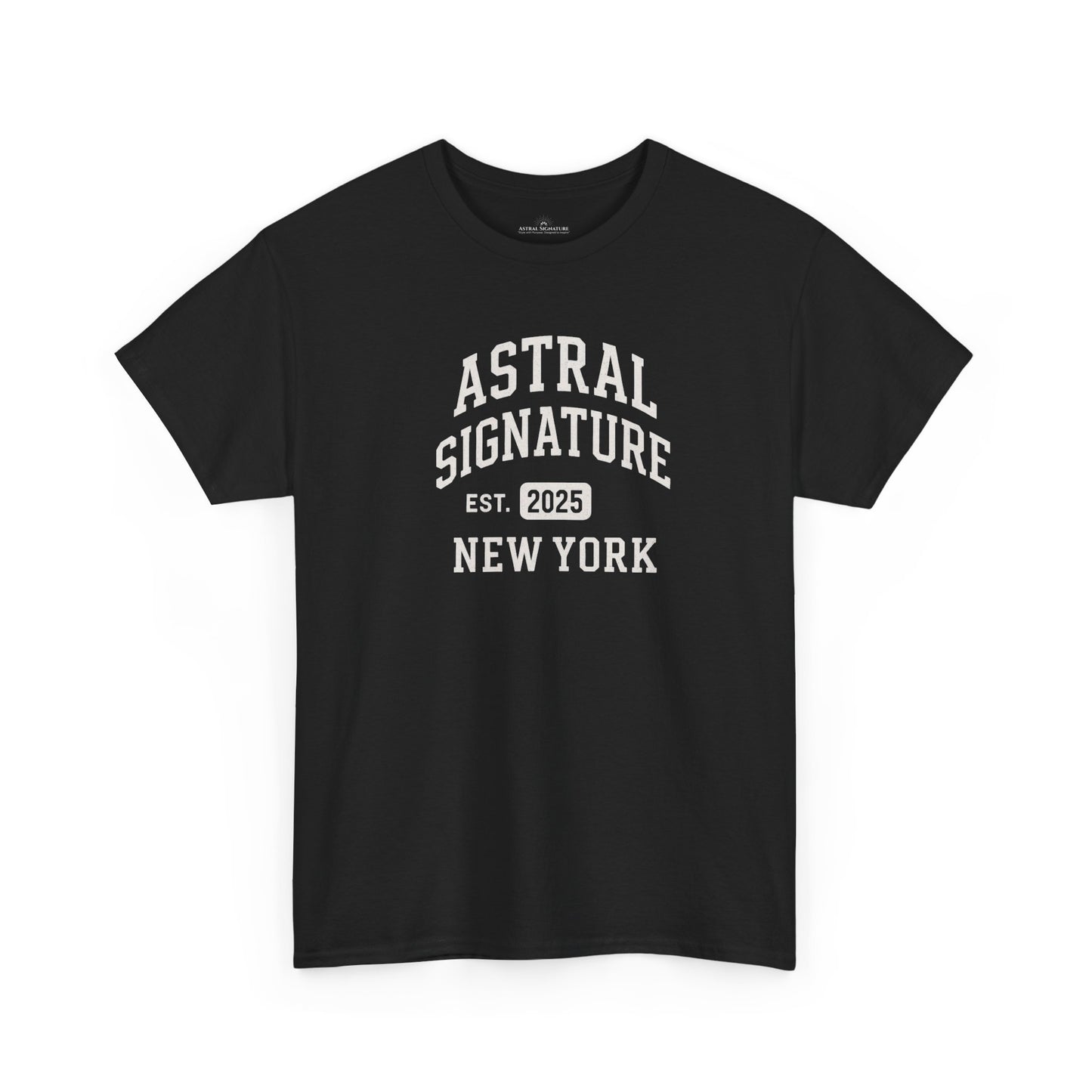 Astral Signature Tee Est. New York 2025, T-shirts in darker colors by Astral Signature