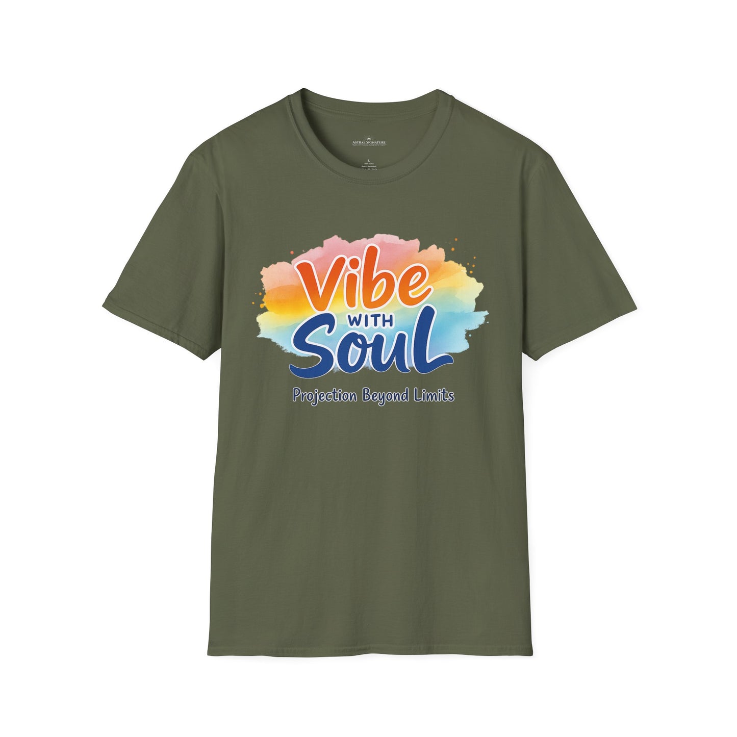 Vibe with Soul Tee, Motivational Unisex Softstyle T-Shirt by Astral Signature