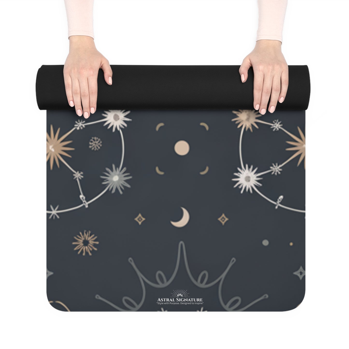 Yoga Mat Celestial Constellation - Stars & Moons - Perfect for Yoga Lovers by Astral Signature