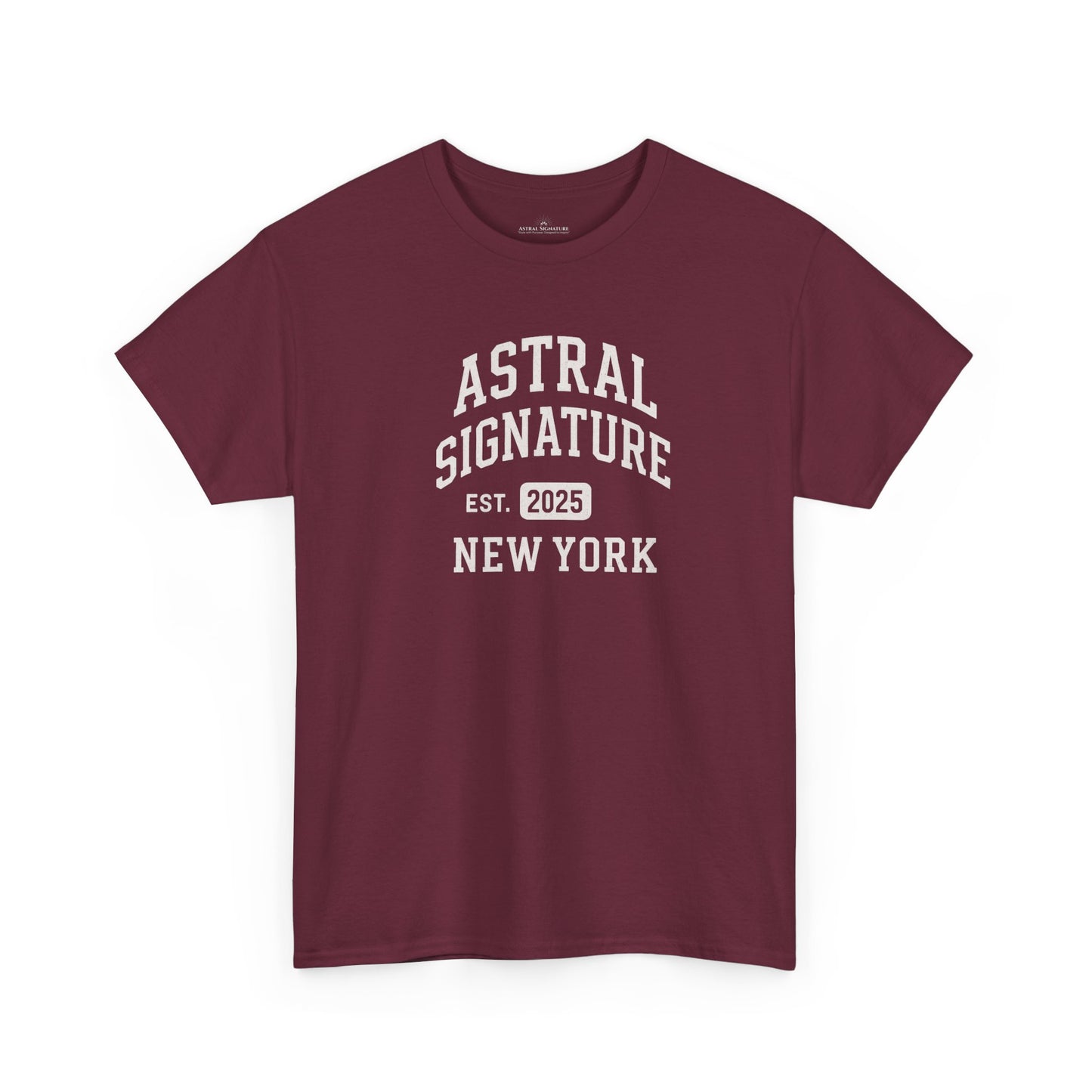 Astral Signature Tee Est. New York 2025, T-shirts in darker colors by Astral Signature