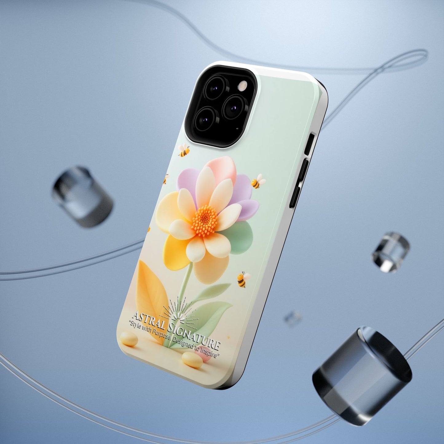Phone Case Impact-Resistant, Calming 3D Flower Phone Case Impact-Resistant Case for Kids and Adults - Astral Signature