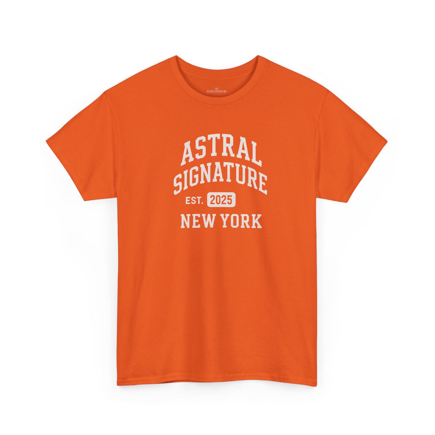 Astral Signature Tee Est. New York 2025, T-shirts in darker colors by Astral Signature