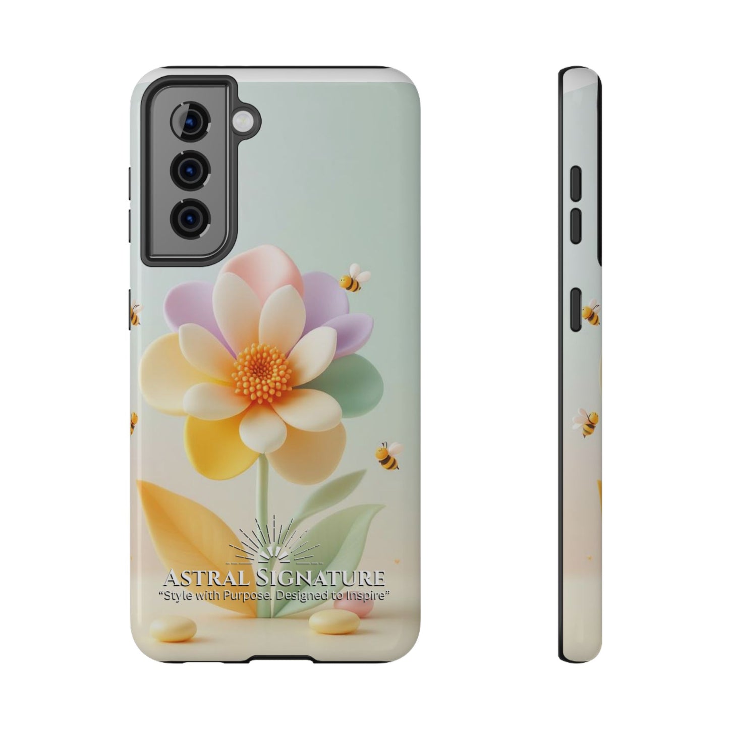 Phone Case Impact-Resistant, Calming 3D Flower Phone Case Impact-Resistant Case for Kids and Adults - Astral Signature
