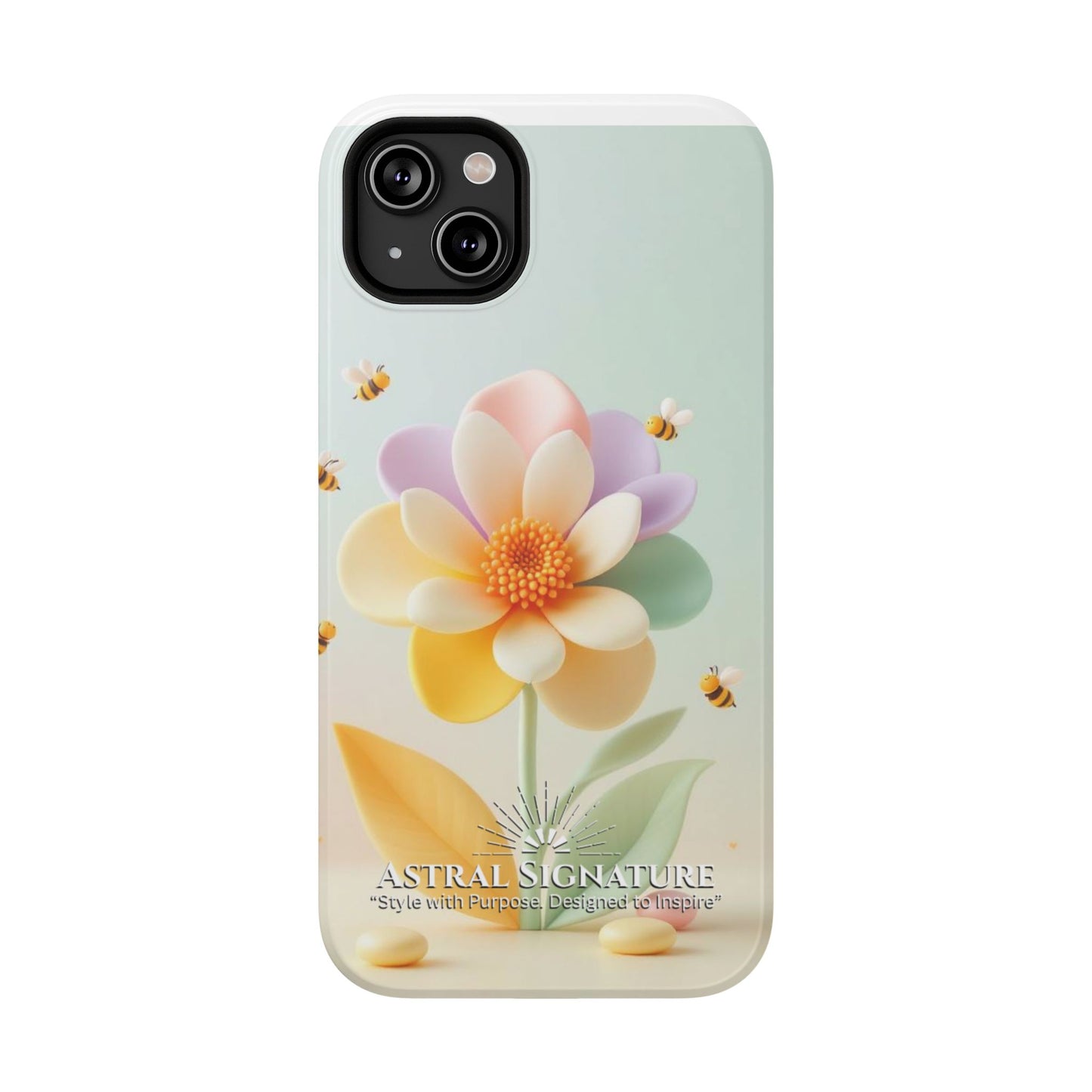Phone Case Impact-Resistant, Calming 3D Flower Phone Case Impact-Resistant Case for Kids and Adults - Astral Signature