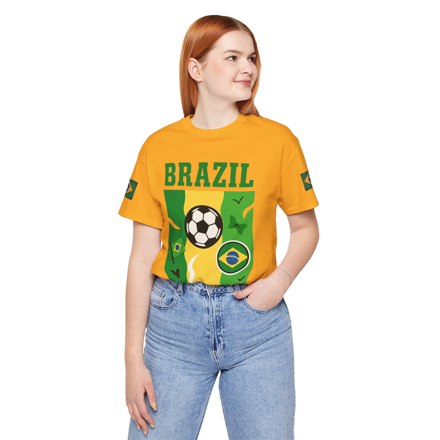 Casual Fashion T-Shirt - GO BRAZIL Team Tee - USA World Cup 2026 Limited Edition