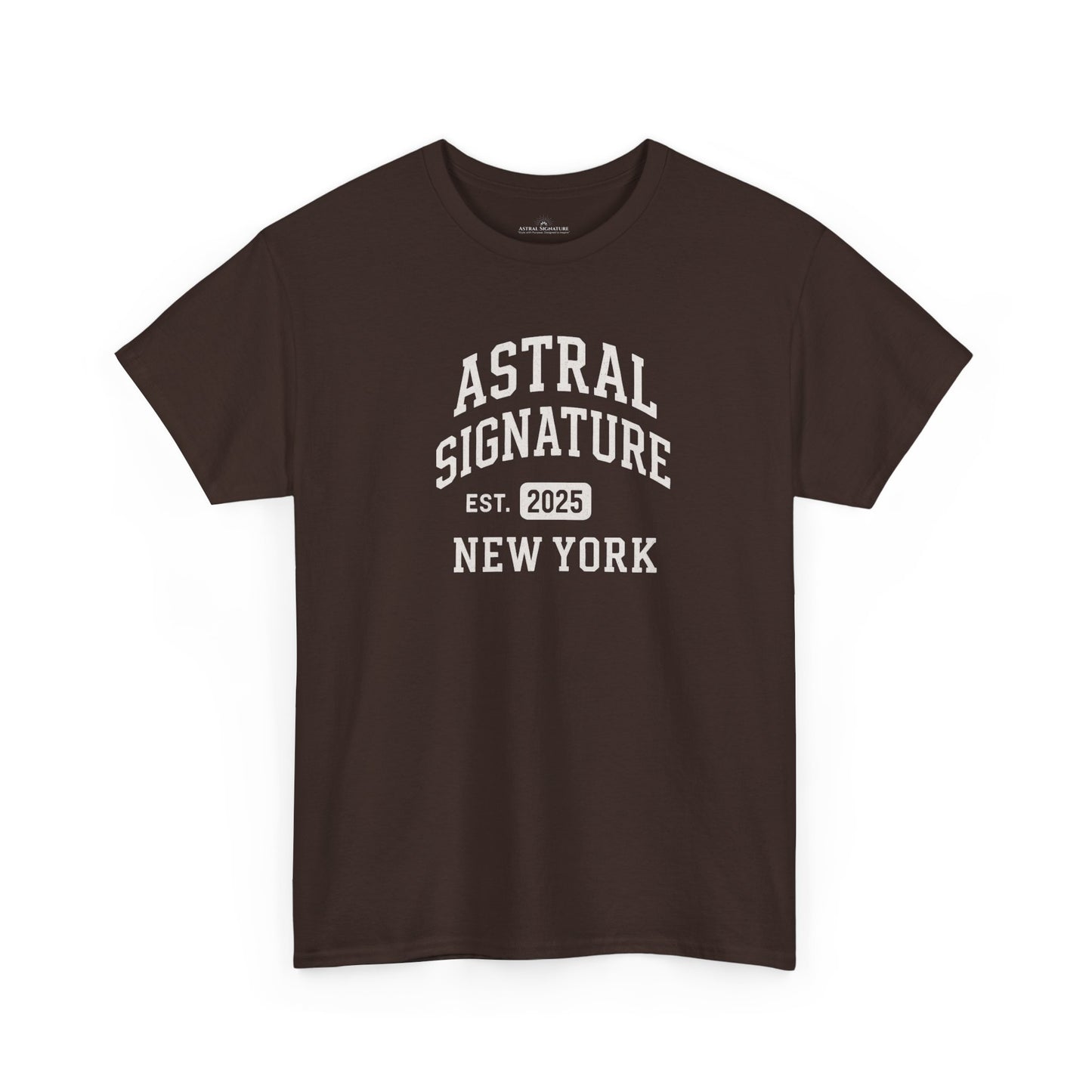Astral Signature Tee Est. New York 2025, T-shirts in darker colors by Astral Signature