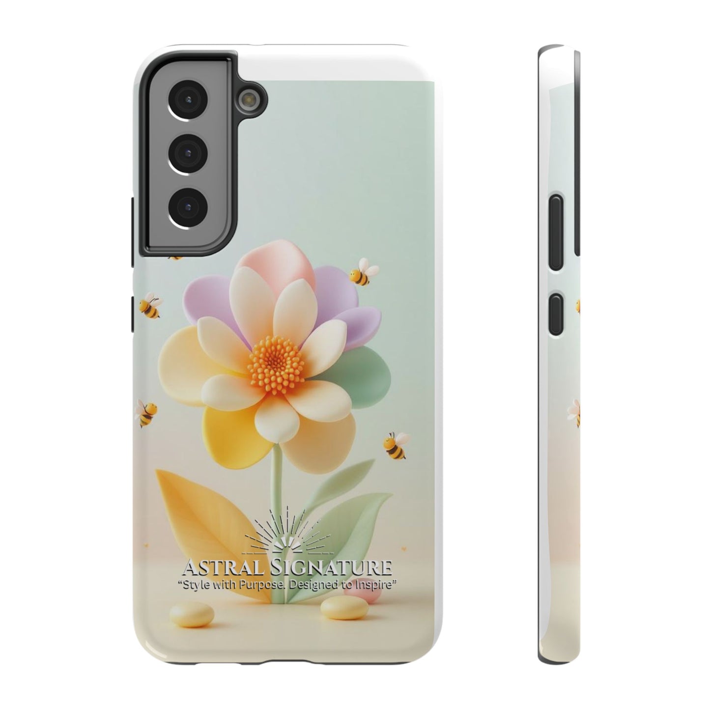 Phone Case Impact-Resistant, Calming 3D Flower Phone Case Impact-Resistant Case for Kids and Adults - Astral Signature