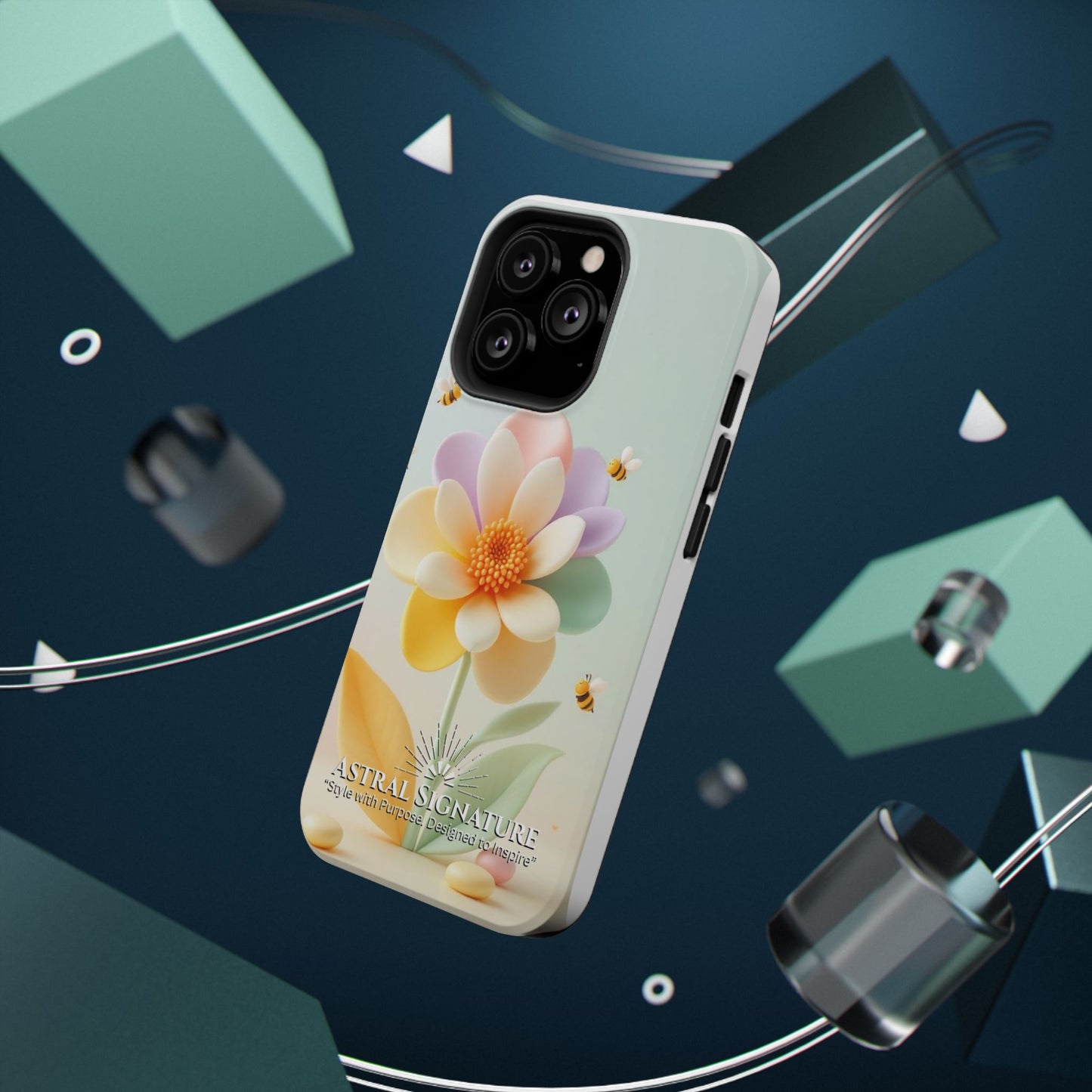 Phone Case Impact-Resistant, Calming 3D Flower Phone Case Impact-Resistant Case for Kids and Adults - Astral Signature