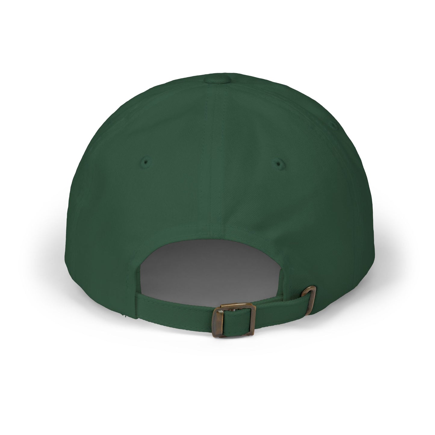 Back view of a green Classic Dad Cap from the Astral Signature Collection, showcasing an adjustable strap. This stylish hat is perfect for casual outings, making it an ideal gift for Father's Day or a classic addition to his everyday cap collection.