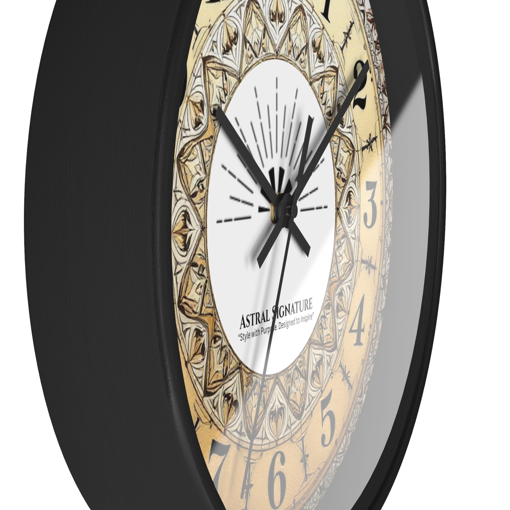 Stylish Bohemian Mandala Wall Clock by Astral Signature with a unique color design, ideal for boho chic aesthetics. This decorative timepiece serves as colorful wall decor and is perfect for bedroom wall decor as well as a wonderful gift for yoga lovers.