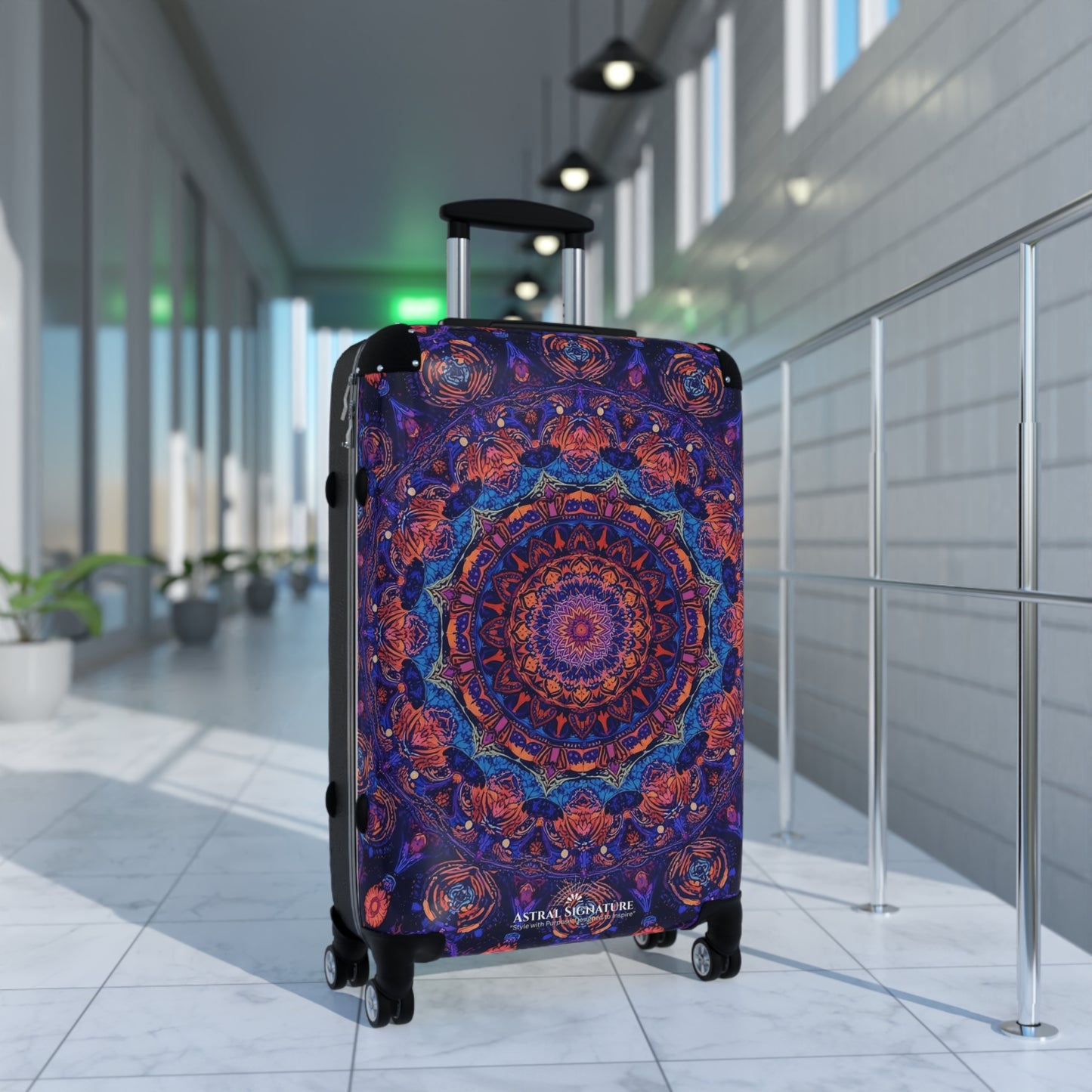 Astral Signature Purple Mandala Travel Suitcase