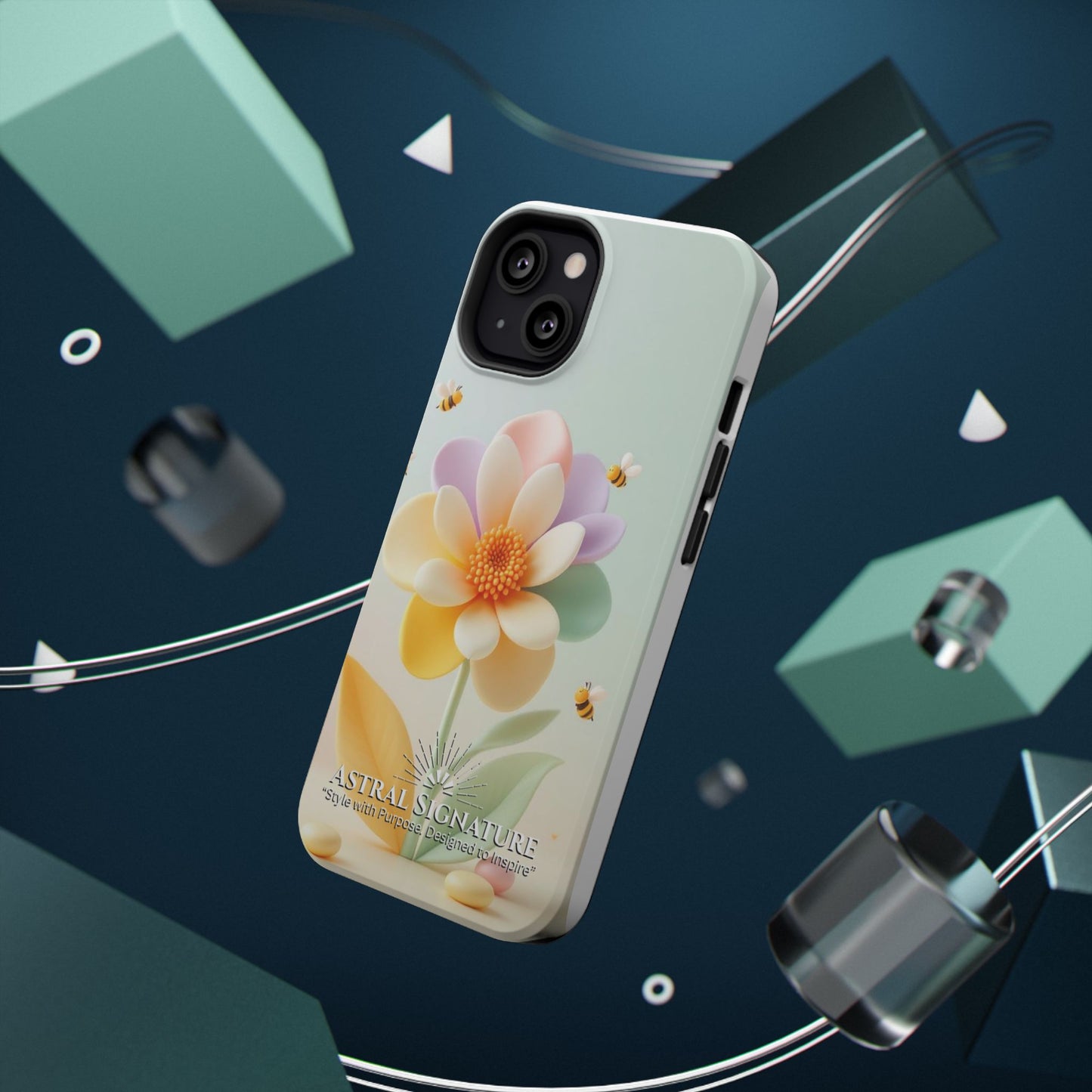 Phone Case Impact-Resistant, Calming 3D Flower Phone Case Impact-Resistant Case for Kids and Adults - Astral Signature